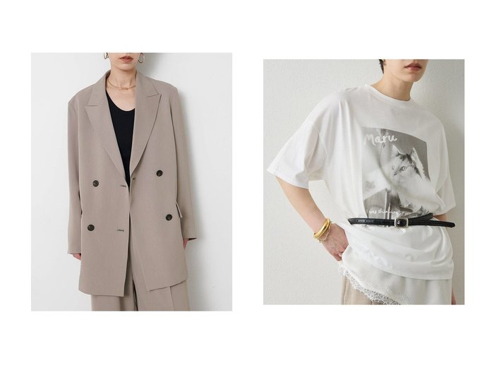 CATフォトTシャツとダブルジャケットで楽しむ抜け感と上品さを兼ね備えたスタイリング Whim Gazette(ウィムガゼット)の通販 おすすめ人気トレンドファッション通販アイテム 人気、トレンドファッション・服の通販 founy(ファニー) ファッション Fashion レディースファッション Fashion for Women アウター Coat / Outerwear Collection レディースジャケット・軽アウター Jackets トップス・カットソー Cut & Sew Tops シャツ・ブラウス・オフィスカジュアル Elegant Blouses & Button-Ups ロングTシャツ・Tシャツ Longline T-Shirts & Tees カットソー・ベーシックTシャツ Cut-and-Sewn Tops / Stretch Tees & Basics おすすめ Recommended / Our Picks クラシック Classic, Timeless Style ジャケット Jacket, Outerwear セットアップ Set-Up, Coordinated Outfit ダブル Double, Double-Breasted ドレープ Drape, Draping Fabric バランス Balance, Style Balance モダン Modern, Contemporary リラックス Relax, Relaxed Fit 新作・新入荷 New Arrivals / New In |ID:crp329100000227303