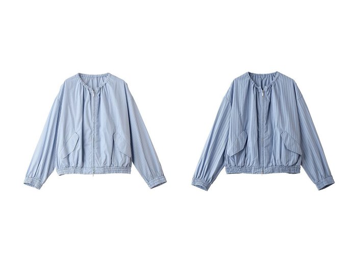 ストライプシャツブルゾンで楽しむ軽やかな春のスタイリング heliopole(エリオポール)の通販 おすすめ人気トレンドファッション通販アイテム 人気、トレンドファッション・服の通販 founy(ファニー) 　ファッション　Fashion　レディースファッション　Fashion for Women　アウター　Coat / Outerwear Collection　レディースジャケット・軽アウター　Jackets　ブルゾンジャケット・スポーティアウター　Blouson Jackets　ギャザー　Gathered, Ruffled　ジャケット　Jacket, Outerwear　ストライプ　Stripe, Striped Pattern　フラップ　Flap, Flap Pocket　ブルゾン　Blouson, Bomber Jacket　ポケット　Pocket, Pocket Detail　新作・新入荷　New Arrivals / New In　春　Spring　|ID:crp329100000227306