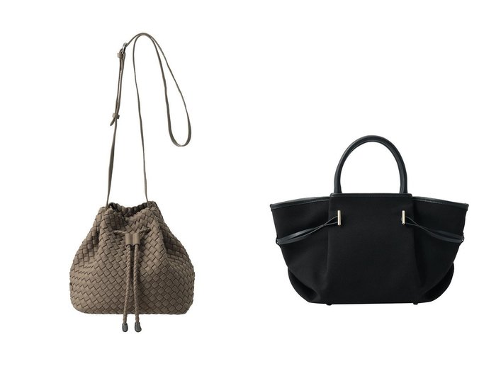 キャンバストートと巾着ショルダーバッグで整える上品で実用的なスタイル heliopole(エリオポール)の通販 おすすめ人気トレンドファッション通販アイテム 人気、トレンドファッション・服の通販 founy(ファニー) 　ファッション　Fashion　レディースファッション　Fashion for Women　バッグ　Bags　コンパクト　Compact, Small Size　ショルダー　Shoulder, Shoulder Strap　スーツ　Suit, Formalwear　巾着　Drawstring Bag, Kinchaku　新作・新入荷　New Arrivals / New In　キャンバス　Canvas, Canvas Fabric　シンプル　Simple, Minimal　フォルム　Silhouette, Form　メタル　Metal, Metal Parts　リボン　Ribbon, Bow　エレガント 上品　Elegant　A/W・秋冬　Autumn/Winter　|ID:crp329100000227308