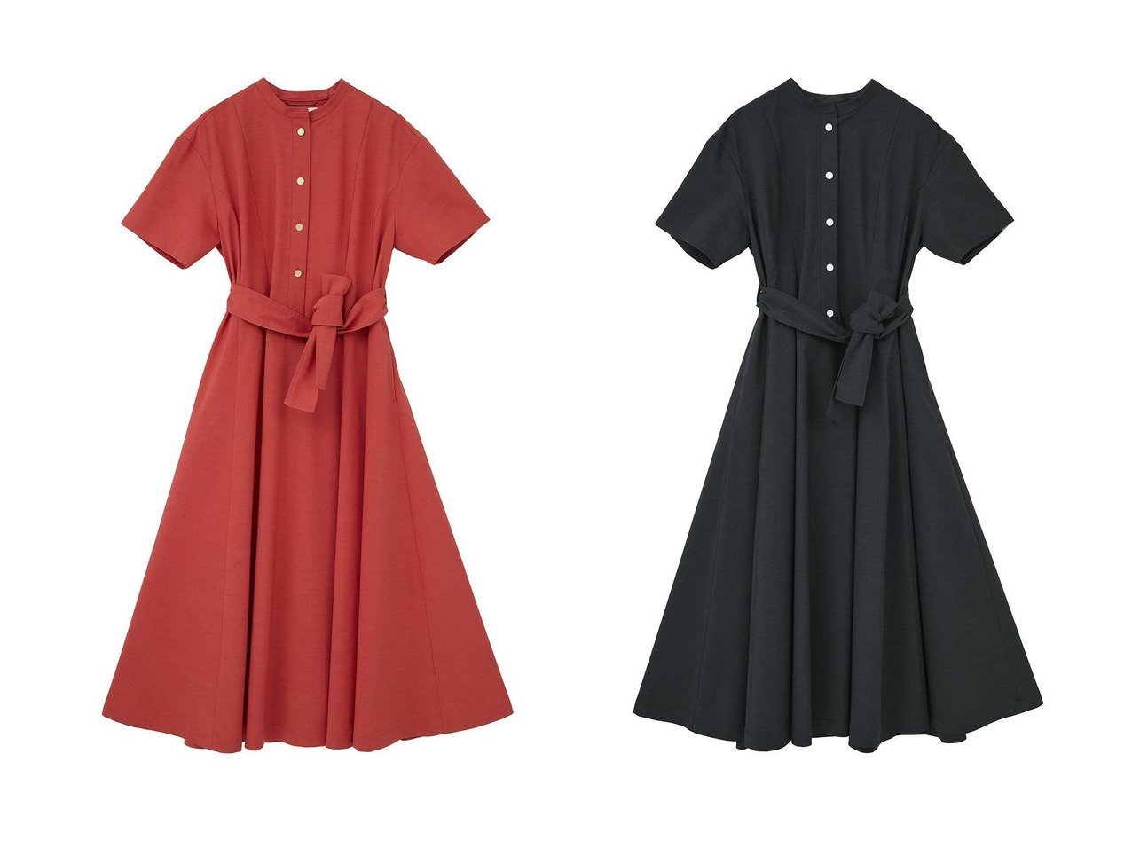 リネンコットンワンピースで楽しむすっきりとしたフレアシルエットの着こなし martinique(マルティニーク)の通販 おすすめ人気トレンドファッション通販アイテム インテリア・キッズ・メンズ・レディースファッション・服の通販 founy(ファニー) 　ファッション　Fashion　レディースファッション　Fashion for Women　ワンピース　Dresses　チュニック　Tunic Tops & Dresses　おすすめ　Recommended / Our Picks　ストレッチ　Stretch, Stretchy Fabric　チュニック　Tunic, Long Top　フィット　Fit, Slim Fit　フレア　Flare, Flared　リネン　Linen, Linen Fabric　ロング　Long, Long-Length　新作・新入荷　New Arrivals / New In　ピンク系　Pink　ブラック系　Black　|ID:crp329100000227311