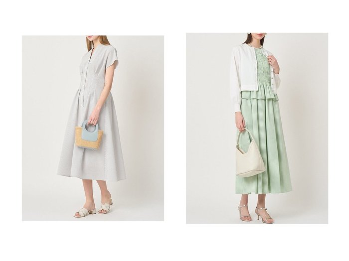 ストライプワンピースで楽しむ軽やかで上品な季節のスタイリング ANAYI(アナイ)の通販 おすすめ人気トレンドファッション通販アイテム 人気、トレンドファッション・服の通販 founy(ファニー) ファッション Fashion レディースファッション Fashion for Women ワンピース Dresses チュニック Tunic Tops & Dresses サッカー Seersucker, Summer Fabric スキッパー Skipper, Open Collar ストライプ Stripe, Striped Pattern ストレッチ Stretch, Stretchy Fabric スリーブ Sleeve, Long Sleeve / Short Sleeve チュニック Tunic, Long Top ハーフ Half, Half-Length フレア Flare, Flared ペチコート Petticoat, Underskirt リラックス Relax, Relaxed Fit ロング Long, Long-Length 新作・新入荷 New Arrivals / New In 無地 Plain, Solid Color エレガント 上品 Elegant スモッキング Smocking, Gathered Stitching フェミニン Feminine, Girly ペプラム Peplum, Flared Hem 春 Spring |ID:crp329100000227320