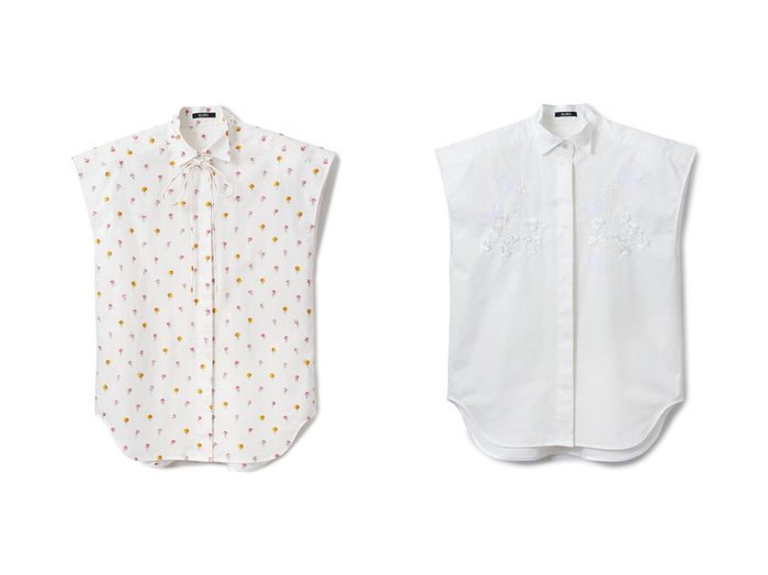 フラワーと刺しゅうが映える立体デザインブラウスで楽しむ華やかで洗練された装い aLORS(アロー)の通販 おすすめ人気トレンドファッション通販アイテム 人気、トレンドファッション・服の通販 founy(ファニー) ファッション Fashion レディースファッション Fashion for Women トップス・カットソー Cut & Sew Tops キャミソール&ノースリーブ Camisoles & Sleeveless Tops シャツ・ブラウス・オフィスカジュアル Elegant Blouses & Button-Ups イタリア Italy カラフル Colorful Design ショルダー Shoulder, Shoulder Strap シンプル Simple, Minimal ストライプ Stripe, Striped Pattern ツイル Twist, Twisted Detail ノースリーブ Sleeveless, No-Sleeve バランス Balance, Style Balance ファブリック Fabric, Textile フェミニン Feminine, Girly リボン Ribbon, Bow 夏 Summer 新作・新入荷 New Arrivals / New In |ID:crp329100000227342