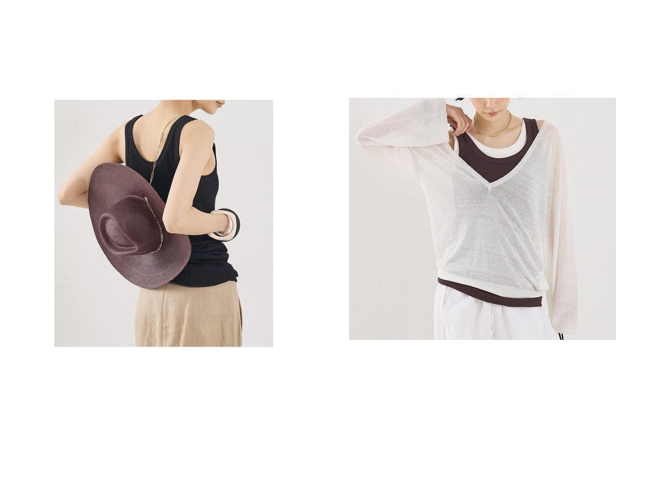 涼やかなリネンニットと着回し力の高いタンクトップを揃えて ザ ストア バイ シー(THE STORE by C)の通販 おすすめ人気トレンドファッション通販アイテム インテリア・キッズ・メンズ・レディースファッション・服の通販 founy(ファニー) 　ファッション　Fashion　レディースファッション　Fashion for Women　トップス・カットソー　Cut & Sew Tops　キャミソール&ノースリーブ　Camisoles & Sleeveless Tops　シャツ・ブラウス・オフィスカジュアル　Elegant Blouses & Button-Ups　ロングTシャツ・Tシャツ　Longline T-Shirts & Tees　カットソー・ベーシックTシャツ　Cut-and-Sewn Tops / Stretch Tees & Basics　ニット　Knit Tops & Sweaters　カジュアルプルオーバー・ニットトップス　Pullovers & Knit Tops / Casual Pullovers　Vネックトップス　V-Neck Tops / V-Cut Neckline Shirts　キャミソール　Camisole, Spaghetti Strap Top　タンク　Tank Top, Sleeveless Top　チュニック　Tunic, Long Top　バランス　Balance, Style Balance　パターン　Pattern, Design Print　フィット　Fit, Slim Fit　ベーシック　Basic, Essential　新作・新入荷　New Arrivals / New In　ベージュ系　Beige　ブラウン系　Brown　ブラック系　Black　ホワイト系　White　オレンジ系　Orange　|ID:crp329100000227350