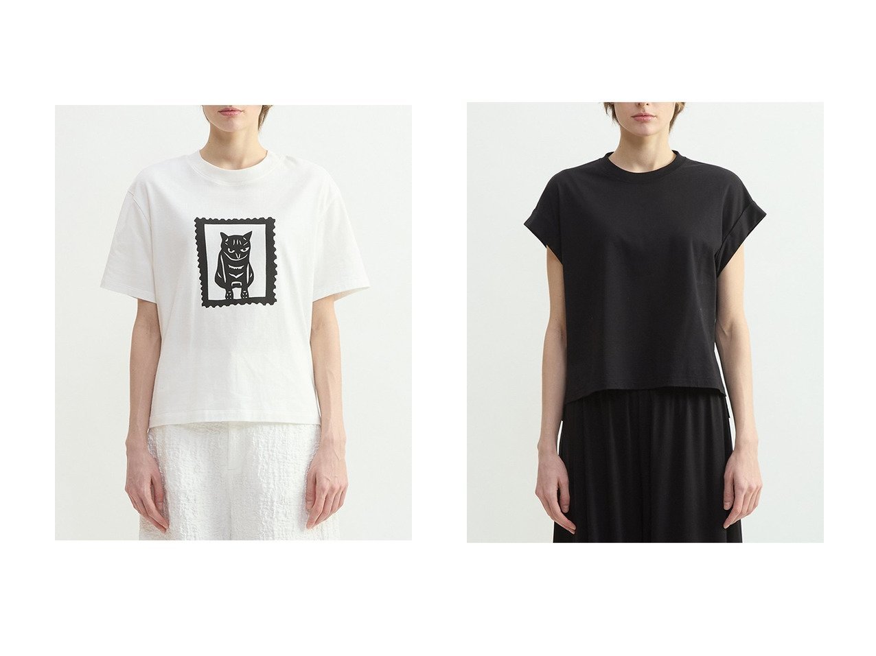 プリントと上質素材で魅せるTシャツを揃えて プレインピープル(PLAIN PEOPLE)の通販 おすすめ人気トレンドファッション通販アイテム インテリア・キッズ・メンズ・レディースファッション・服の通販 founy(ファニー) 　ファッション　Fashion　レディースファッション　Fashion for Women　トップス・カットソー　Cut & Sew Tops　シャツ・ブラウス・オフィスカジュアル　Elegant Blouses & Button-Ups　ロングTシャツ・Tシャツ　Longline T-Shirts & Tees　カットソー・ベーシックTシャツ　Cut-and-Sewn Tops / Stretch Tees & Basics　クロップド　Cropped, Short Length　ショート　Short, Short Length　シンプル　Simple, Minimal　スリーブ　Sleeve, Long Sleeve / Short Sleeve　ドロップ　Drop Shoulder, Dropped Style　ベーシック　Basic, Essential　ボトム　Bottoms, Lower Wear　リラックス　Relax, Relaxed Fit　エレガント 上品　Elegant　新作・新入荷　New Arrivals / New In　ホワイト系　White　ブラック系　Black　|ID:crp329100000227352