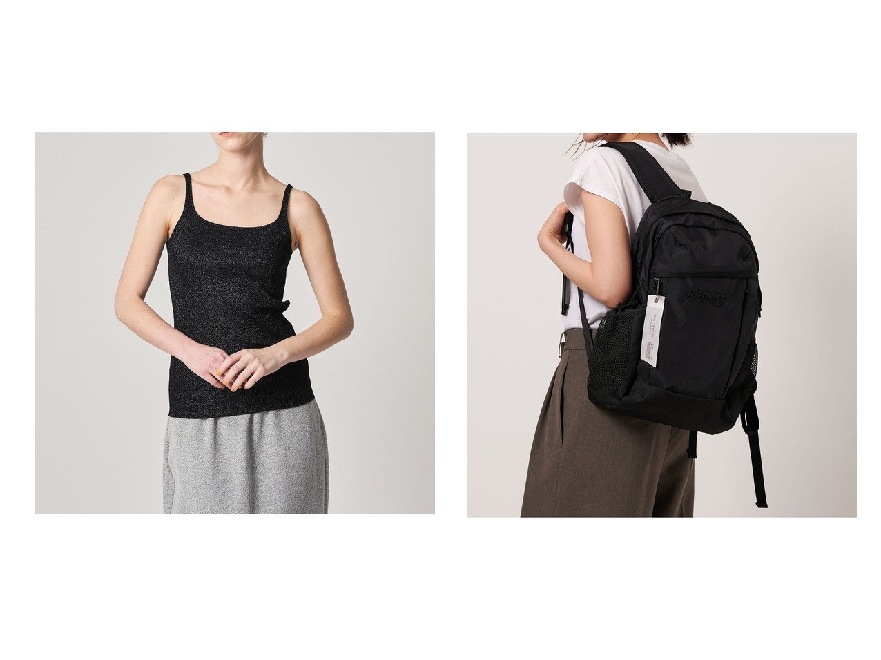 【洗練デザインのバッグとラメキャミで整える上品カジュアルスタイル】UNITED ARROWS(ユナイテッドアローズ)の通販 おすすめ人気トレンドファッション通販アイテム インテリア・キッズ・メンズ・レディースファッション・服の通販 founy(ファニー) 　ファッション　Fashion　レディースファッション　Fashion for Women　トップス・カットソー　Cut & Sew Tops　キャミソール&ノースリーブ　Camisoles & Sleeveless Tops　バッグ　Bags　アメリカン　American Style　インナー　Innerwear　シンプル　Simple, Minimal　テレコ　Ribbed, Rib Stitch　ニューヨーク　New York, NYC Style　エレガント 上品　Elegant　アウトドア　Outdoor Clothing　春　Spring　秋　Autumn　スタイリッシュ　Stylish, Fashionable　スタンダード　Standard, Basic　スマート　Smart, Elegant　トレンド　Trend, Trending Now　人気　Popular, Best Seller　ベーシック　Basic, Essential　別注　Limited Edition, Custom Order　モダン　Modern, Contemporary　無地　Plain, Solid Color　冬　Winter / This Winter　おすすめ　Recommended / Our Picks　夏　Summer　ビジネス 仕事 通勤　Business / Work / Commuting　ブルー系　Blue　ホワイト系　White　ブラック系　Black　|ID:crp329100000227380