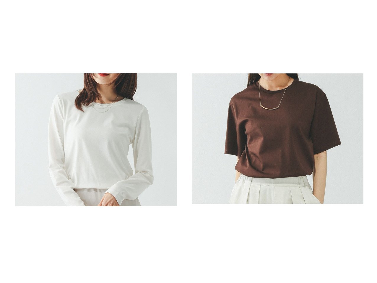 【機能性と着心地を兼ね備えたベーシックTシャツと長袖インナー】GLOBAL WORK(グローバルワーク)の通販 おすすめ人気トレンドファッション通販アイテム インテリア・キッズ・メンズ・レディースファッション・服の通販 founy(ファニー) 　ファッション　Fashion　レディースファッション　Fashion for Women　トップス・カットソー　Cut & Sew Tops　おすすめ　Recommended / Our Picks　インナー　Innerwear　カーディガン　Cardigan, Knitwear　ジャケット　Jacket, Outerwear　ストレッチ　Stretch, Stretchy Fabric　パターン　Pattern, Design Print　フィット　Fit, Slim Fit　ロング　Long, Long-Length　吸水　Absorbent, Quick-Dry　無地　Plain, Solid Color　長袖　Long Sleeve, Full Sleeve　春　Spring　キャミワンピース　Cami Dress, Slip Dress　抗菌　Antibacterial, Bacteria-Resistant　シルク　Silk, 100% Silk　なめらか　Smooth, Silky Texture　ベーシック　Basic, Essential　ボトム　Bottoms, Lower Wear　S/S・春夏　SS, Spring/Summer, Warm Season　プチプライス・低価格　Affordable / Budget Price　夏　Summer　ビジネス 仕事 通勤　Business / Work / Commuting　ホワイト系　White　ブラック系　Black　グレー系　Gray　ブラウン系　Brown　イエロー系　Yellow　ブルー系　Blue　|ID:crp329100000227383