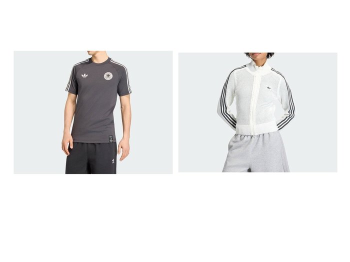 【ニットトラックトップとオリジナルスTシャツで楽しむスポーツスタイル】adidas(アディダス)の通販 おすすめ人気トレンドファッション通販アイテム 人気、トレンドファッション・服の通販 founy(ファニー) ファッション Fashion レディースファッション Fashion for Women トップス・カットソー Cut & Sew Tops シャツ・ブラウス・オフィスカジュアル Elegant Blouses & Button-Ups ロングTシャツ・Tシャツ Longline T-Shirts & Tees ニット Knit Tops & Sweaters サッカー Seersucker, Summer Fabric スタンド Stand Collar, Upright Stand スリム Slim, Slim Fit フィット Fit, Slim Fit モダン Modern, Contemporary リラックス Relax, Relaxed Fit |ID:crp329100000227387