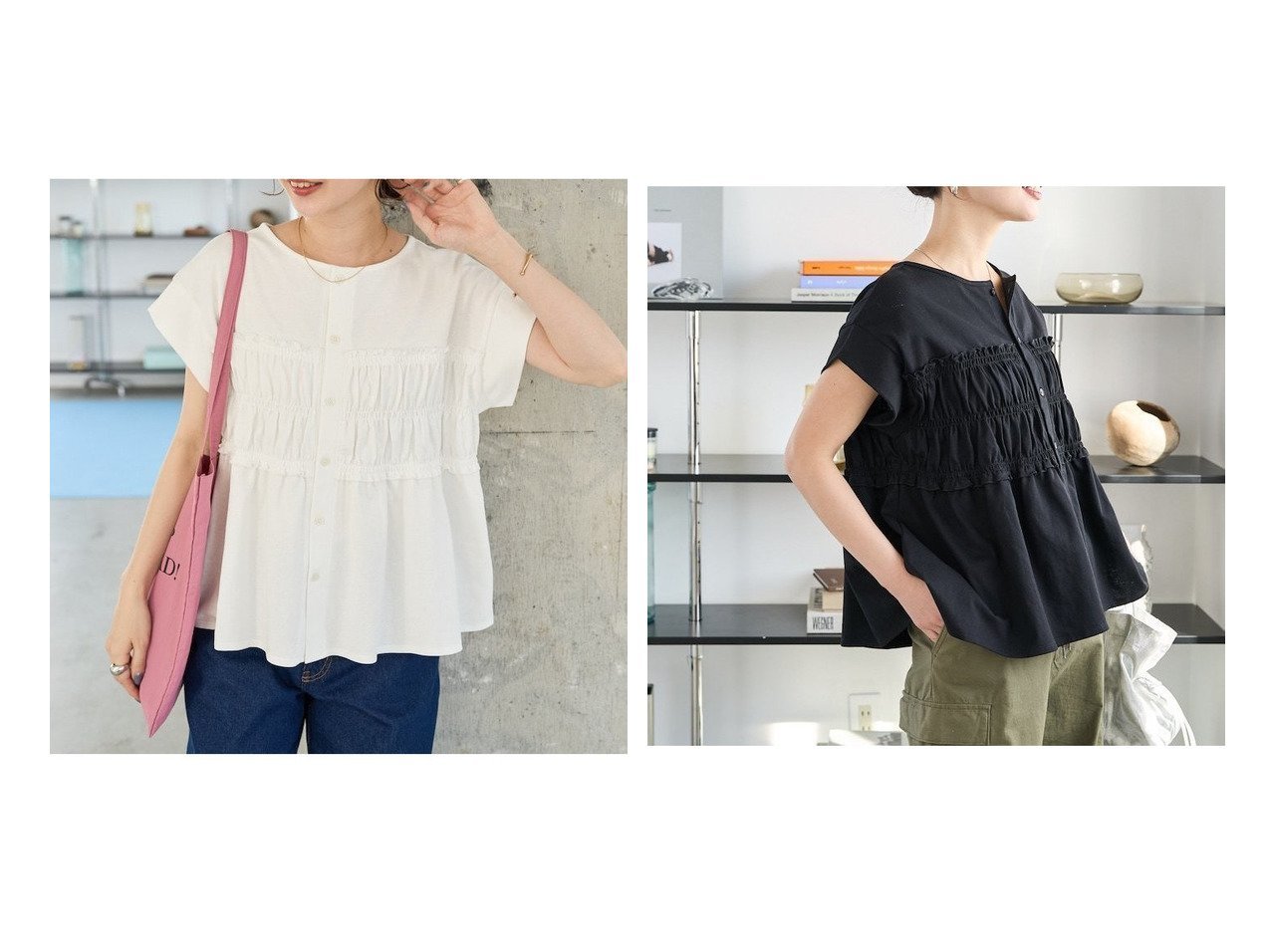 【シャーリングデザインで表情を楽しむノースリーブカットソー】FREAK'S STORE(フリークスストア)の通販 おすすめ人気トレンドファッション通販アイテム インテリア・キッズ・メンズ・レディースファッション・服の通販 founy(ファニー) 　ファッション　Fashion　レディースファッション　Fashion for Women　トップス・カットソー　Cut & Sew Tops　キャミソール&ノースリーブ　Camisoles & Sleeveless Tops　シャツ・ブラウス・オフィスカジュアル　Elegant Blouses & Button-Ups　ロングTシャツ・Tシャツ　Longline T-Shirts & Tees　2026年　2026　カットソー　Cut and Sewn Top　シャーリング　Shirring, Ruched　シンプル　Simple, Minimal　トレンド　Trend, Trending Now　ノースリーブ　Sleeveless, No-Sleeve　エレガント 上品　Elegant　夏　Summer　S/S・春夏　SS, Spring/Summer, Warm Season　ホワイト系　White　グレー系　Gray　ブラック系　Black　ブラウン系　Brown　ブルー系　Blue　|ID:crp329100000227389