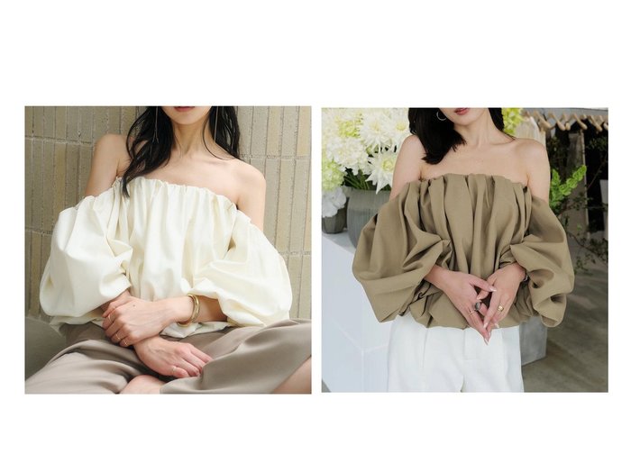 【立体シルエットが映えるバルーンブラウスで整える洗練スタイル】anuans(アニュアンス)の通販 おすすめ人気トレンドファッション通販アイテム 人気、トレンドファッション・服の通販 founy(ファニー) ファッション Fashion レディースファッション Fashion for Women トップス・カットソー Cut & Sew Tops シャツ・ブラウス・オフィスカジュアル Elegant Blouses & Button-Ups ギャザー Gathered, Ruffled コンパクト Compact, Small Size デニム Denim, Jeans Material ドレープ Drape, Draping Fabric バランス Balance, Style Balance バルーン Balloon, Balloon Silhouette フィット Fit, Slim Fit フォルム Silhouette, Form 夏 Summer |ID:crp329100000227393