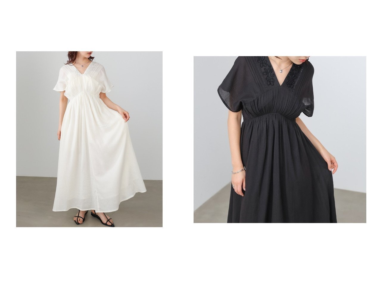 【テープ刺繍とピンタックが映えるインドコットンワンピース】Bab Bou Jeloud(バブ ブージュルード)の通販 おすすめ人気トレンドファッション通販アイテム インテリア・キッズ・メンズ・レディースファッション・服の通販 founy(ファニー) 　ファッション　Fashion　レディースファッション　Fashion for Women　ワンピース　Dresses　インド　Indian Textile　インナー　Innerwear　オリエンタル　Oriental Pattern　カーディガン　Cardigan, Knitwear　サンダル　Sandals, Summer Shoes　シューズ　Shoes, Footwear　シルク　Silk, 100% Silk　シンプル　Simple, Minimal　ジャケット　Jacket, Outerwear　スマート　Smart, Elegant　チェック　Check, Plaid, Tartan　バランス　Balance, Style Balance　バレエ　Ballet, Ballet Style　フラット　Flat, Flat Shoes　ペチコート　Petticoat, Underskirt　リラックス　Relax, Relaxed Fit　ロング　Long, Long-Length　再入荷　Restock / Back in Stock　おすすめ　Recommended / Our Picks　エレガント 上品　Elegant　イエロー系　Yellow　グリーン系　Green　ブラック系　Black　|ID:crp329100000227397