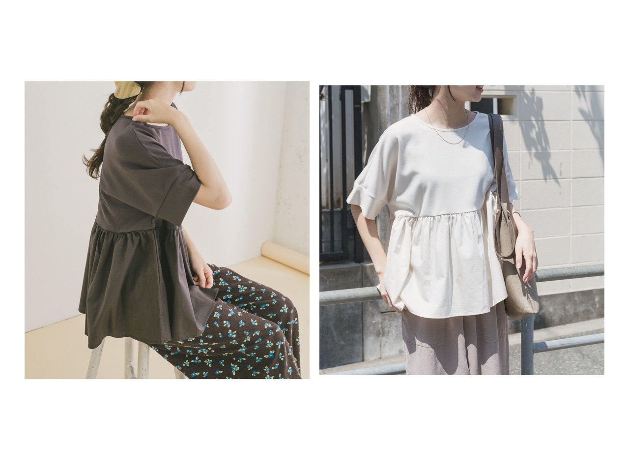 【異素材ドッキングで整える半袖トップスのスタイル】ITEMS URBAN RESEARCH(アイテムズアーバンリサーチ)の通販 おすすめ人気トレンドファッション通販アイテム インテリア・キッズ・メンズ・レディースファッション・服の通販 founy(ファニー) 　ファッション　Fashion　レディースファッション　Fashion for Women　トップス・カットソー　Cut & Sew Tops　2026年　2026　ドッキング　Docking, Mixed Material　半袖　Short Sleeve, Half Sleeve　夏　Summer　定番　Standard, Basic Item　S/S・春夏　SS, Spring/Summer, Warm Season　グレー系　Gray　ホワイト系　White　ブルー系　Blue　ブラック系　Black　|ID:crp329100000227399