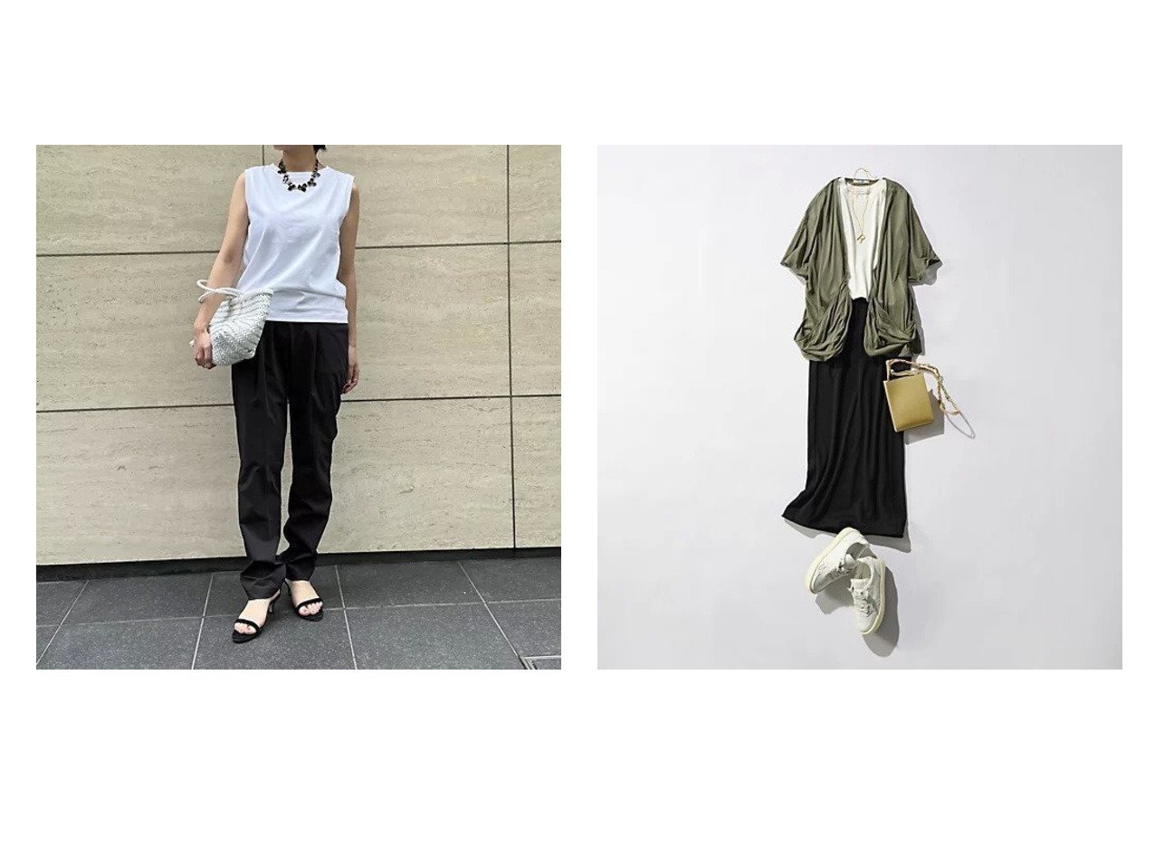 【上質コットンと軽やかシアーで整えるノースリーブとカーディガン】eclat(エクラ)の通販 おすすめ人気トレンドファッション通販アイテム インテリア・キッズ・メンズ・レディースファッション・服の通販 founy(ファニー) 　ファッション　Fashion　レディースファッション　Fashion for Women　トップス・カットソー　Cut & Sew Tops　キャミソール&ノースリーブ　Camisoles & Sleeveless Tops　カーディガン・羽織り　Layered Style Cardigans　コンパクト　Compact, Small Size　スポーティ　Sporty, Casual Athletic　タンク　Tank Top, Sleeveless Top　ノースリーブ　Sleeveless, No-Sleeve　ボトム　Bottoms, Lower Wear　別注　Limited Edition, Custom Order　洗える　Machine Washable　ホワイト系　White　ブラック系　Black　グリーン系　Green　|ID:crp329100000227406