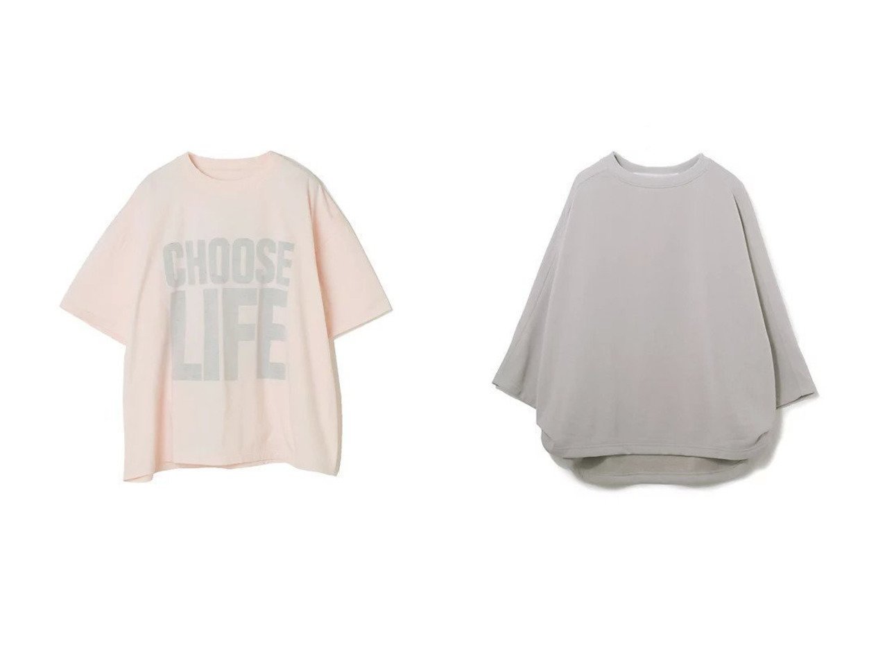 【eclat/エクラ】のリラクシー裾タックスウェット&スローガンTシャツ おすすめ人気トレンドファッション通販アイテム インテリア・キッズ・メンズ・レディースファッション・服の通販 founy(ファニー) 　ファッション　Fashion　レディースファッション　Fashion for Women　トップス・カットソー　Cut & Sew Tops　シャツ・ブラウス・オフィスカジュアル　Elegant Blouses & Button-Ups　ロングTシャツ・Tシャツ　Longline T-Shirts & Tees　レディースパーカー・カジュアルフーディー　Casual Hoodies & Sweatshirts　スウェット・クルーネックトップス　Sweatshirts & Crewnecks / Relaxed Fit Sweat Tops　デニム　Denim, Jeans Material　フェミニン　Feminine, Girly　プリント　Print, Printed Pattern　エレガント 上品　Elegant　別注　Limited Edition, Custom Order　洗える　Machine Washable　レッド系　Red　グレー系　Gray　ベージュ系　Beige　|ID:crp329100000227408