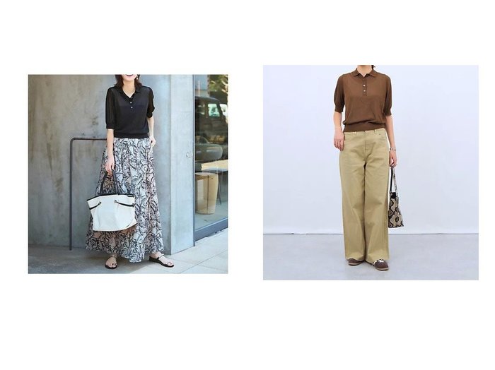 【接触冷感素材と上品なシアー感で快適に着られる半袖ニットポロ】SLOANE(スローン)の通販 おすすめ人気トレンドファッション通販アイテム 人気、トレンドファッション・服の通販 founy(ファニー) ファッション Fashion レディースファッション Fashion for Women トップス・カットソー Cut & Sew Tops シアー Sheer, See-Through エレガント 上品 Elegant 別注 Limited Edition, Custom Order 半袖 Short Sleeve, Half Sleeve 夏 Summer 洗える Machine Washable |ID:crp329100000227411