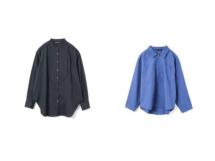 【手仕事のクロスデザインとジップディテールで魅せる洗練シャツスタイル】mizuiro ind(ミズイロ インド)の通販 おすすめ人気トレンドファッション通販アイテム 人気、トレンドファッション・服の通販 founy(ファニー) ファッション Fashion レディースファッション Fashion for Women トップス・カットソー Cut & Sew Tops シャツ・ブラウス・オフィスカジュアル Elegant Blouses & Button-Ups シンプル Simple, Minimal ジャケット Jacket, Outerwear バランス Balance, Style Balance ジップ Zip, Zipper スキッパー Skipper, Open Collar スリット Slit, Slit Detail ブロード Broadcloth, Fine Cotton ポケット Pocket, Pocket Detail ワーク Workwear, Utility Style |ID:crp329100000227413