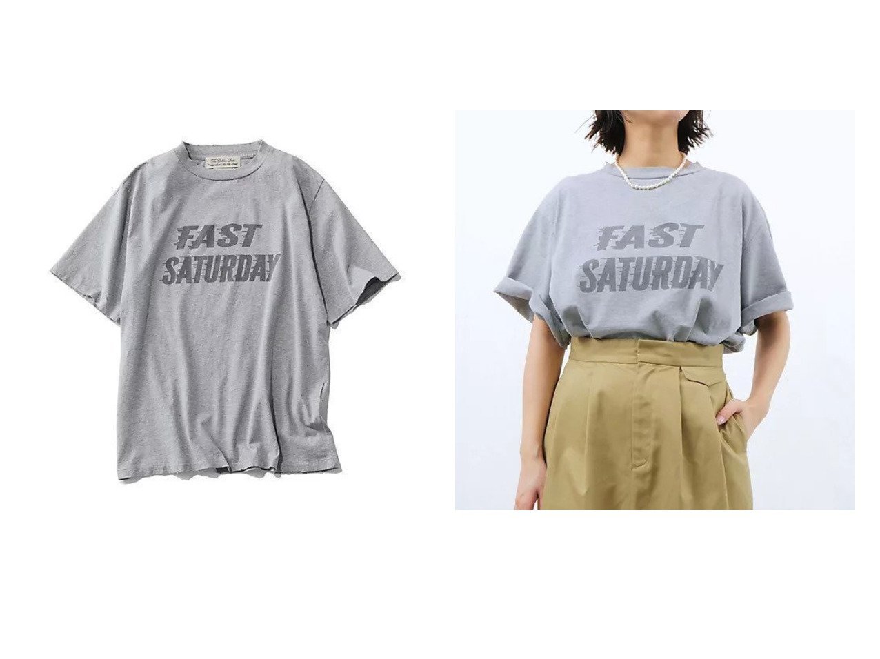 【ヴィンテージの風合いを再現したロゴTシャツで楽しむ落ち着いたカジュアルスタイル】REMI RELIEF(レミレリーフ)の通販 おすすめ人気トレンドファッション通販アイテム インテリア・キッズ・メンズ・レディースファッション・服の通販 founy(ファニー) 　ファッション　Fashion　レディースファッション　Fashion for Women　ヴィンテージ　Vintage Style　洗える　Machine Washable　グレー系　Gray　|ID:crp329100000227420