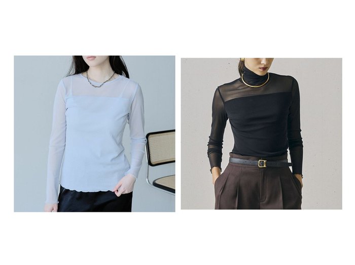 【40代50代に似合うシアーオーガンジートップスで叶える上品で軽やかなレイヤードスタイル】DoCLASSE(ドゥクラッセ)の通販 おすすめ人気トレンドファッション通販アイテム インテリア・キッズ・メンズ・レディースファッション・服の通販 founy(ファニー) https://founy.com/ ファッション Fashion レディースファッション Fashion for Women トップス・カットソー Cut & Sew Tops カットソー・ベーシックTシャツ Cut-and-Sewn Tops / Stretch Tees & Basics 新作・新入荷 New Arrivals / New In オーガンジー Organza Fabric カットソー Cut and Sewn Top シアー Sheer, See-Through ジャケット Jacket, Outerwear ストレッチ Stretch, Stretchy Fabric デコルテ Décolleté, Neckline エレガント 上品 Elegant |ID:crp329100000227422