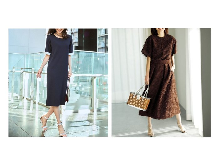 【40代50代に似合うニットワンピースとジャカードブラウスで叶える上品で華やかな大人スタイル】DoCLASSE(ドゥクラッセ)の通販 おすすめ人気トレンドファッション通販アイテム 人気、トレンドファッション・服の通販 founy(ファニー) ファッション Fashion レディースファッション Fashion for Women ワンピース Dresses トップス・カットソー Cut & Sew Tops シャツ・ブラウス・オフィスカジュアル Elegant Blouses & Button-Ups 新作・新入荷 New Arrivals / New In シンプル Simple, Minimal ストレート Straight, Straight Cut スマート Smart, Elegant フォルム Silhouette, Form ジャカード／ジャガード Jacquard, Woven Pattern セットアップ Set-Up, Coordinated Outfit |ID:crp329100000227429