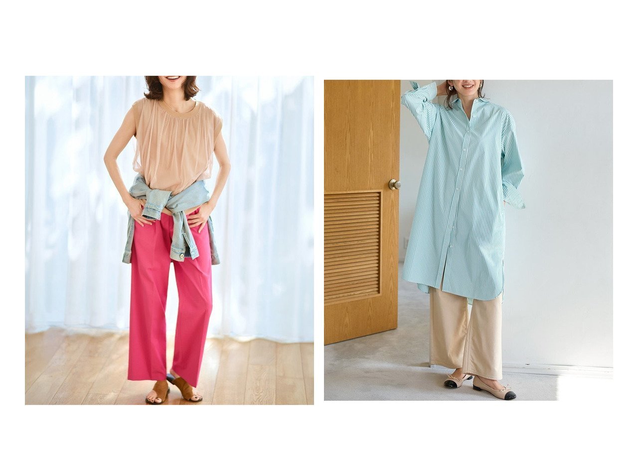 【40代50代に似合うチュールトップスとチュニックシャツで叶える軽やかで機能的な大人スタイル】DoCLASSE(ドゥクラッセ)の通販 おすすめ人気トレンドファッション通販アイテム インテリア・キッズ・メンズ・レディースファッション・服の通販 founy(ファニー) 　ファッション　Fashion　レディースファッション　Fashion for Women　トップス・カットソー　Cut & Sew Tops　ニット　Knit Tops & Sweaters　シャツ・ブラウス・オフィスカジュアル　Elegant Blouses & Button-Ups　ロングTシャツ・Tシャツ　Longline T-Shirts & Tees　カットソー・ベーシックTシャツ　Cut-and-Sewn Tops / Stretch Tees & Basics　新作・新入荷　New Arrivals / New In　インナー　Innerwear　カットソー　Cut and Sewn Top　チュール　Tulip, Tulip Motif　人気　Popular, Best Seller　ストライプ　Stripe, Striped Pattern　チュニック　Tunic, Long Top　ラウンド　Round, Round Neck　ロング　Long, Long-Length　吸水　Absorbent, Quick-Dry　羽織　Haori, Light Jacket　ベージュ系　Beige　ブラック系　Black　グリーン系　Green　ブルー系　Blue　|ID:crp329100000227431