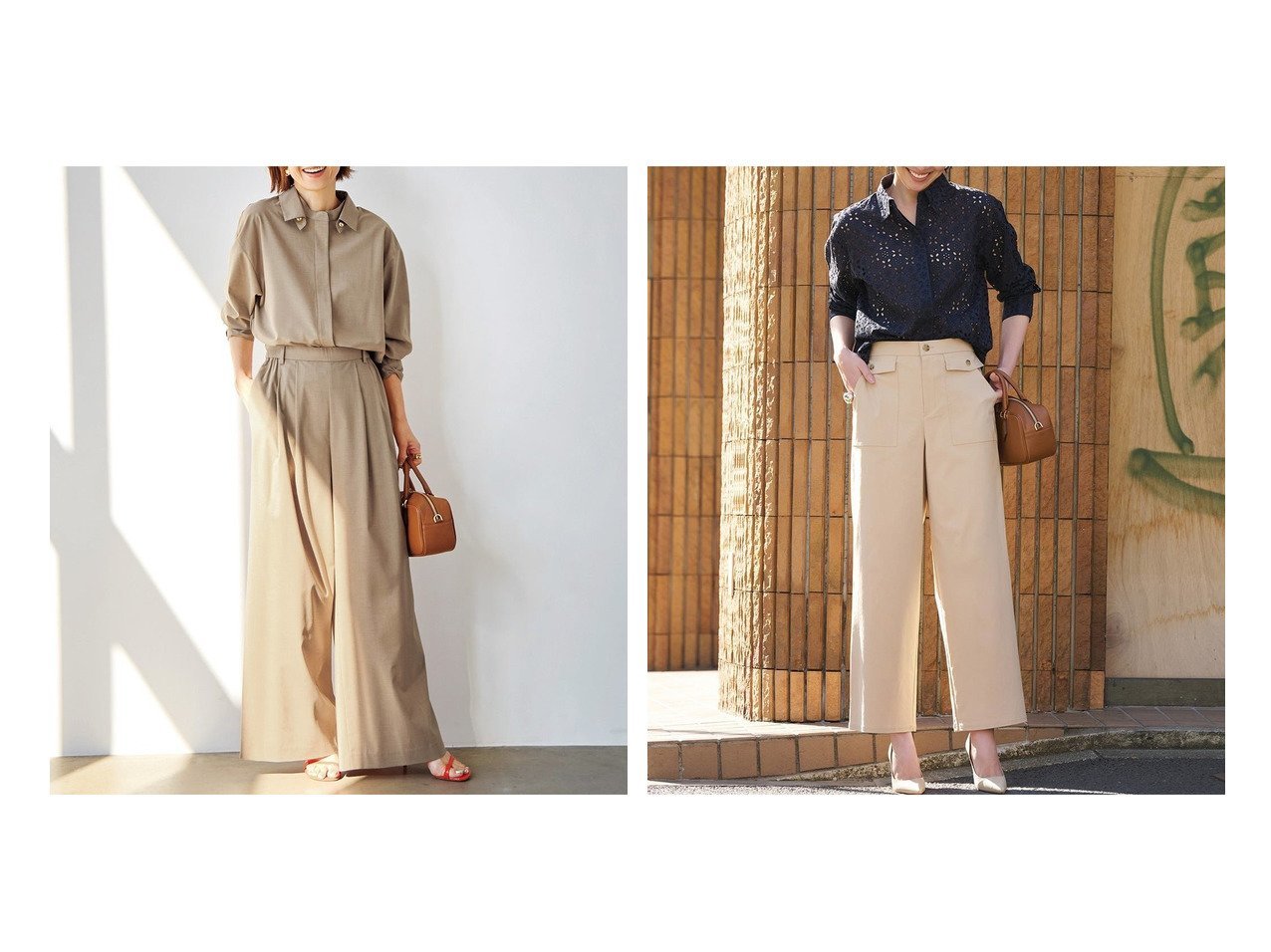 【40代50代に似合うワイドパンツとベイカーパンツで叶える快適で洗練された大人スタイル】DoCLASSE(ドゥクラッセ)の通販 おすすめ人気トレンドファッション通販アイテム インテリア・キッズ・メンズ・レディースファッション・服の通販 founy(ファニー) 　ファッション　Fashion　レディースファッション　Fashion for Women　パンツ　Pants & Trousers　新作・新入荷　New Arrivals / New In　とろみ　Fluid, Flowy Fabric　なめらか　Smooth, Silky Texture　サマー　Summer, Summer Style　シンプル　Simple, Minimal　ストレッチ　Stretch, Stretchy Fabric　スマート　Smart, Elegant　ドレープ　Drape, Draping Fabric　フラップ　Flap, Flap Pocket　フロント　Front, Front Design　ポケット　Pocket, Pocket Detail　ワイド　Wide, Wide Fit　人気　Popular, Best Seller　ビジネス 仕事 通勤　Business / Work / Commuting　夏　Summer　春　Spring　S/S・春夏　SS, Spring/Summer, Warm Season　ベージュ系　Beige　ブルー系　Blue　|ID:crp329100000227432