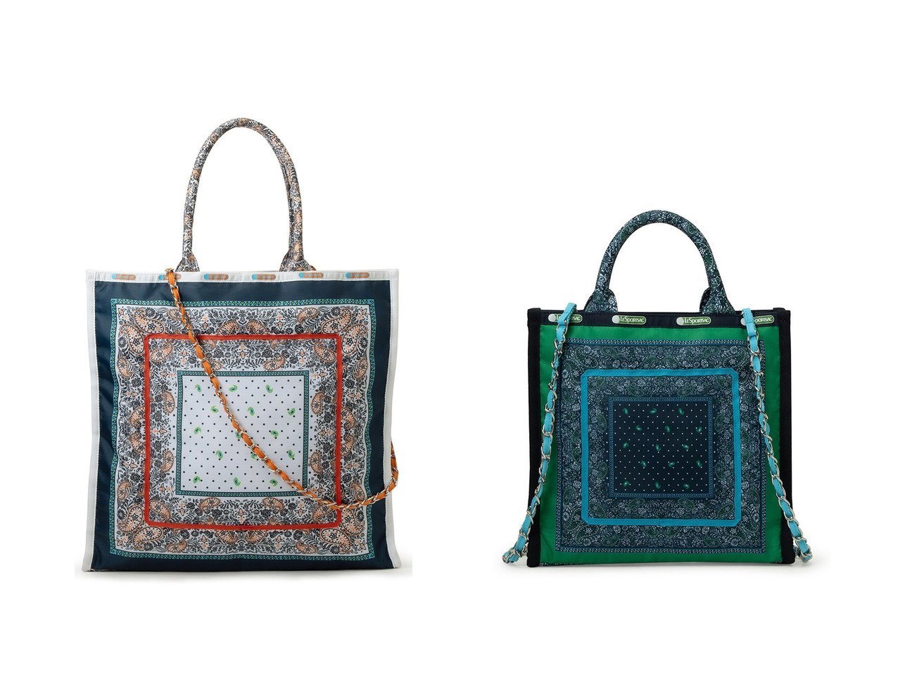 【軽やかさと機能性を兼ね備えたチェーントートバッグコレクション】LeSportsac(レスポートサック)の通販 おすすめ人気トレンドファッション通販アイテム インテリア・キッズ・メンズ・レディースファッション・服の通販 founy(ファニー) 　ファッション　Fashion　レディースファッション　Fashion for Women　バッグ　Bags　スポーツウェア　Functional & Stylish Sportswear　スポーツバッグ・ジム用ポーチ・バックパック　Gym Bag / Sports Backpack / Pouch for Training　春　Spring　コレクション　Collection, Seasonal Line　軽量　Lightweight, Ultra Light　スクエア　Square, Square Shape　ニューヨーク　New York, NYC Style　フォルム　Silhouette, Form　ポケット　Pocket, Pocket Detail　マグネット　Magnet, Magnetic Closure　モダン　Modern, Contemporary　S/S・春夏　SS, Spring/Summer, Warm Season　夏　Summer　旅行　Travel　新作・新入荷　New Arrivals / New In　|ID:crp329100000227464