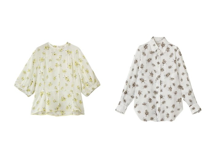 【アンティークフラワーが映える上品で華やかな春夏トップス】BLAMINK(ブラミンク)の通販 おすすめ人気トレンドファッション通販アイテム 人気、トレンドファッション・服の通販 founy(ファニー) ファッション Fashion レディースファッション Fashion for Women トップス・カットソー Cut & Sew Tops シャツ・ブラウス・オフィスカジュアル Elegant Blouses & Button-Ups 花柄・フラワープリント・モチーフ Floral Prints & Motifs / Flower Pattern Tops アンティーク Antique-Inspired ショート Short, Short Length スリーブ Sleeve, Long Sleeve / Short Sleeve フラワー Flower, Floral ペプラム Peplum, Flared Hem エレガント 上品 Elegant 夏 Summer 新作・新入荷 New Arrivals / New In 春 Spring S/S・春夏 SS, Spring/Summer, Warm Season |ID:crp329100000227465