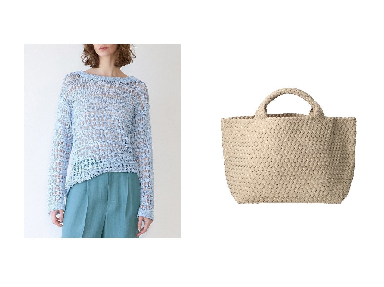 【軽やかな素材感と実用性で楽しむトートバッグとサマーニット】martinique(マルティニーク)の通販 おすすめ人気トレンドファッション通販アイテム インテリア・キッズ・メンズ・レディースファッション・服の通販 founy(ファニー) 　ファッション　Fashion　レディースファッション　Fashion for Women　トップス・カットソー　Cut & Sew Tops　ニット　Knit Tops & Sweaters　カジュアルプルオーバー・ニットトップス　Pullovers & Knit Tops / Casual Pullovers　バッグ　Bags　おすすめ　Recommended / Our Picks　シルク　Silk, 100% Silk　フレア　Flare, Flared　ペーパー　Paper, Kraft Paper　ルーズ　Loose, Oversized　夏　Summer　スクエア　Square, Square Shape　スタイリッシュ　Stylish, Fashionable　フォルム　Silhouette, Form　ポーチ　Pouch, Small Case　春　Spring　S/S・春夏　SS, Spring/Summer, Warm Season　軽量　Lightweight, Ultra Light　ホワイト系　White　イエロー系　Yellow　|ID:crp329100000227469