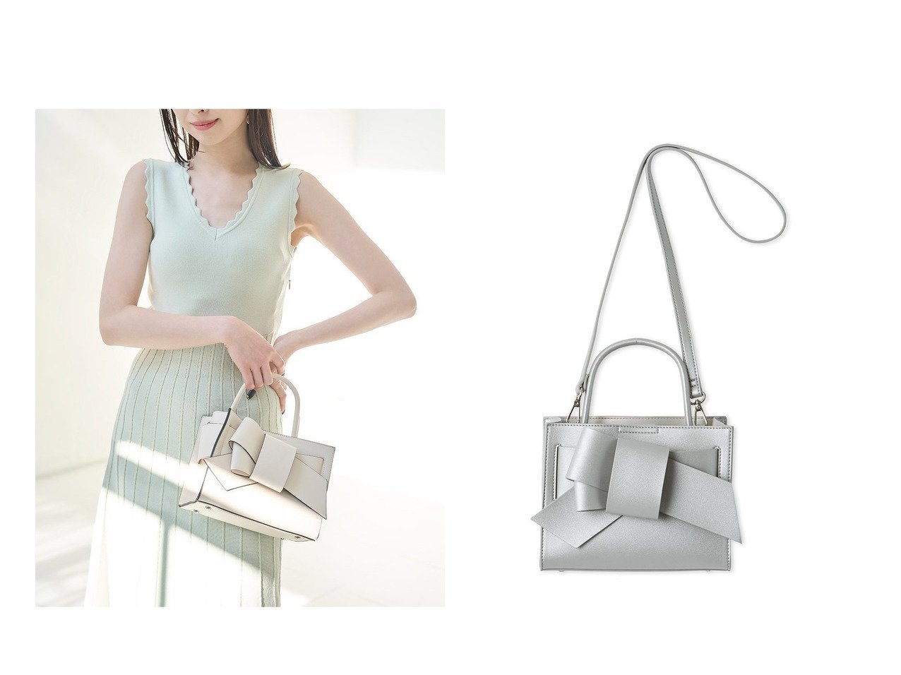 【立体リボンが映える上品で実用的なミドルバッグ】FRAY I.D(フレイ アイディー)の通販 おすすめ人気トレンドファッション通販アイテム インテリア・キッズ・メンズ・レディースファッション・服の通販 founy(ファニー) 　ファッション　Fashion　レディースファッション　Fashion for Women　バッグ　Bags　秋　Autumn　今季　This Season, Current Season　スタイリッシュ　Stylish, Fashionable　スマート　Smart, Elegant　人気　Popular, Best Seller　フォーマル　Formal, Dressy　ボックス　Boxy, Box Shape　ポケット　Pocket, Pocket Detail　リボン　Ribbon, Bow　オレンジ系　Orange　|ID:crp329100000227477