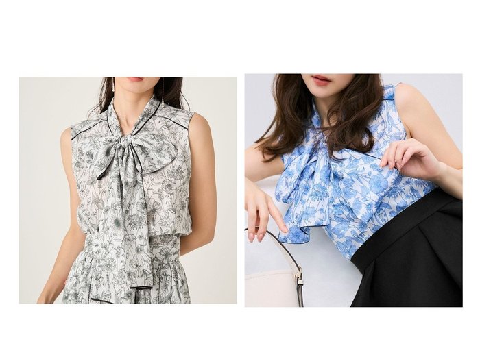 【リバティファブリックの繊細な花柄と軽やかなボイル素材が魅力のボウタイブラウス】FRAY I.D(FRAY I.D)の通販 おすすめ人気トレンドファッション通販アイテム 人気、トレンドファッション・服の通販 founy(ファニー) ファッション Fashion レディースファッション Fashion for Women トップス・カットソー Cut & Sew Tops シャツ・ブラウス・オフィスカジュアル Elegant Blouses & Button-Ups ウォッシャブル Machine Washable クラシカル Classical, Vintage-Inspired ジャケット Jacket, Outerwear スキッパー Skipper, Open Collar スマート Smart, Elegant セットアップ Set-Up, Coordinated Outfit チューリップ Tube, Tube Top フレア Flare, Flared プリント Print, Printed Pattern ボタニカル Botanical, Floral Pattern 別注 Limited Edition, Custom Order 日本製 Made In Japan エレガント 上品 Elegant |ID:crp329100000227478