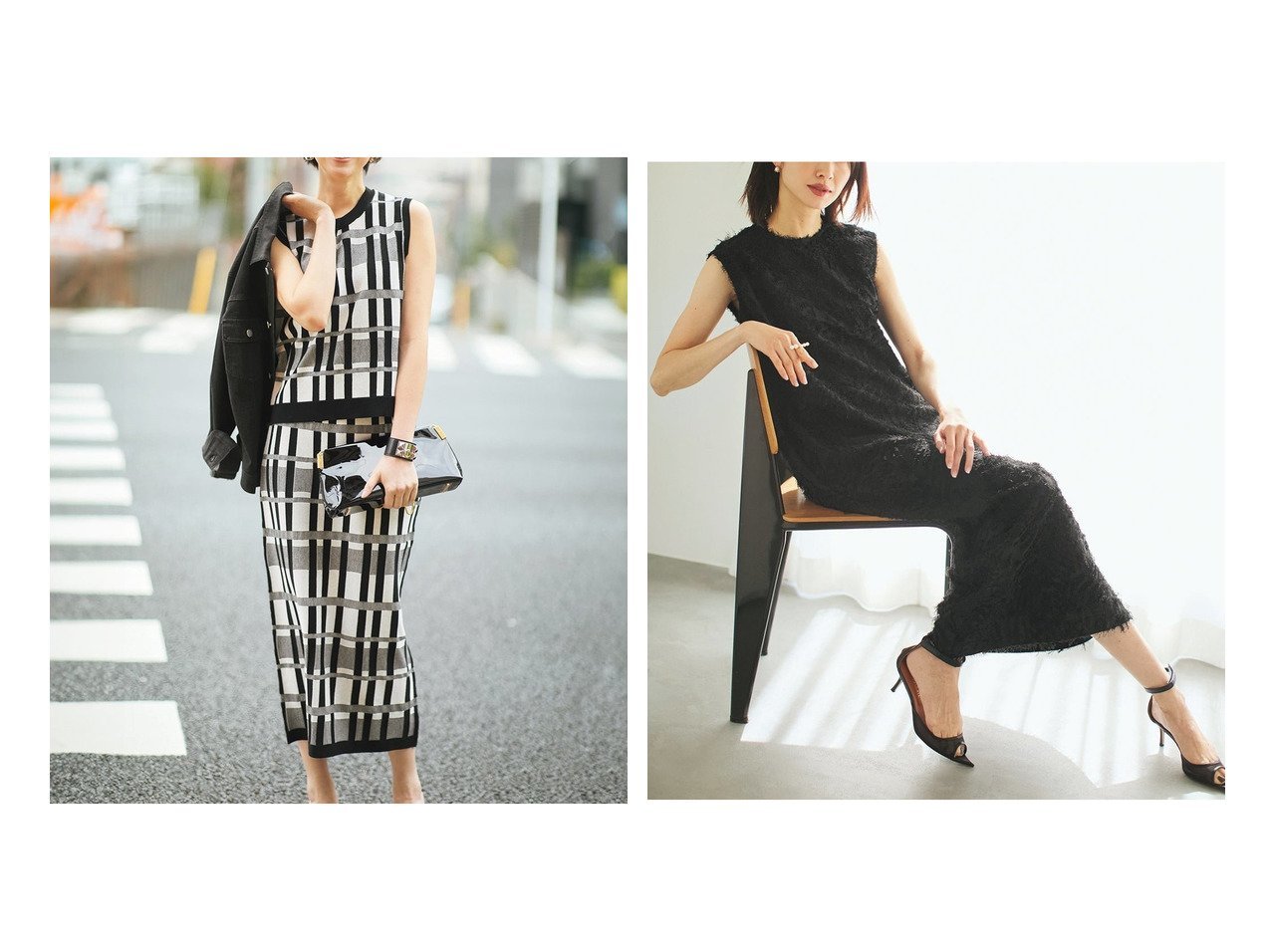 【40代50代に似合うジャカードワンピースとチェック柄セットアップで叶える上質スタイル】DoCLASSE(ドゥクラッセ)の通販 おすすめ人気トレンドファッション通販アイテム インテリア・キッズ・メンズ・レディースファッション・服の通販 founy(ファニー) 　ファッション　Fashion　レディースファッション　Fashion for Women　ワンピース　Dresses　新作・新入荷　New Arrivals / New In　ジャカード／ジャガード　Jacquard, Woven Pattern　セットアップ　Set-Up, Coordinated Outfit　チェック　Check, Plaid, Tartan　モノトーン　Monotone, Black and White　シンプル　Simple, Minimal　ブラック系　Black　ブルー系　Blue　ブラウン系　Brown　|ID:crp329100000227496