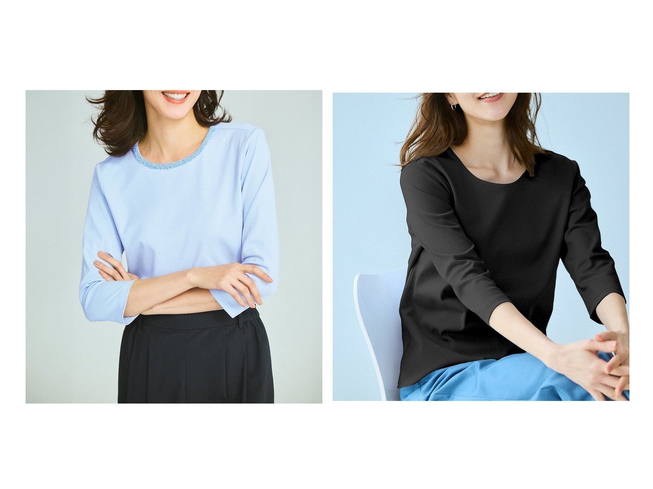 【40代50代に似合う上質コットンTシャツとビジューTで叶える華やかな日常スタイル】DoCLASSE(ドゥクラッセ)の通販 おすすめ人気トレンドファッション通販アイテム インテリア・キッズ・メンズ・レディースファッション・服の通販 founy(ファニー) 　ファッション　Fashion　レディースファッション　Fashion for Women　トップス・カットソー　Cut & Sew Tops　シャツ・ブラウス・オフィスカジュアル　Elegant Blouses & Button-Ups　ロングTシャツ・Tシャツ　Longline T-Shirts & Tees　カットソー・ベーシックTシャツ　Cut-and-Sewn Tops / Stretch Tees & Basics　カットソー　Cut and Sewn Top　ショルダー　Shoulder, Shoulder Strap　ジャケット　Jacket, Outerwear　ジュエル　Jewel, Gemstone　ダブル　Double, Double-Breasted　定番　Standard, Basic Item　なめらか　Smooth, Silky Texture　人気　Popular, Best Seller　フロント　Front, Front Design　ベーシック　Basic, Essential　ラベンダー　Lavender　リラックス　Relax, Relaxed Fit　新作・新入荷　New Arrivals / New In　エレガント 上品　Elegant　ビジネス 仕事 通勤　Business / Work / Commuting　ブラック系　Black　ホワイト系　White　グレー系　Gray　レッド系　Red　ブルー系　Blue　ブラウン系　Brown　|ID:crp329100000227497