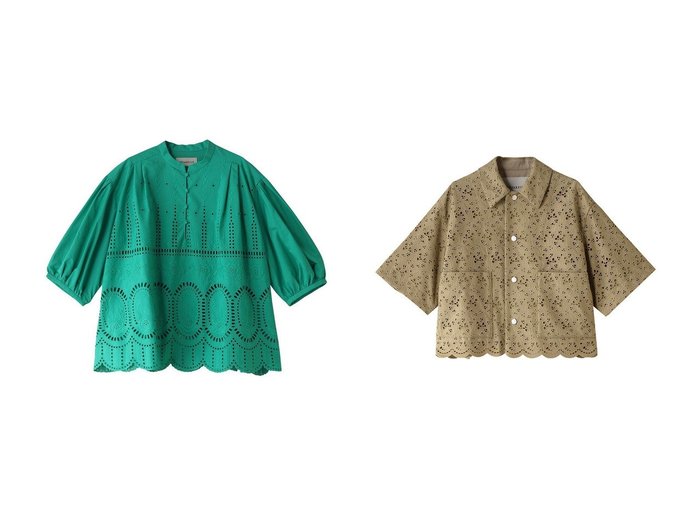 【刺しゅうが映える軽やかなブラウスとシャツで楽しむ上品な夏の装い】DEPAREILLE(デパリエ)の通販 おすすめ人気トレンドファッション通販アイテム 人気、トレンドファッション・服の通販 founy(ファニー) ファッション Fashion レディースファッション Fashion for Women トップス・カットソー Cut & Sew Tops シャツ・ブラウス・オフィスカジュアル Elegant Blouses & Button-Ups ギャザー Gathered, Ruffled ショート Short, Short Length スリーブ Sleeve, Long Sleeve / Short Sleeve ヘムライン Hemline, Bottom Cut 夏 Summer |ID:crp329100000227500