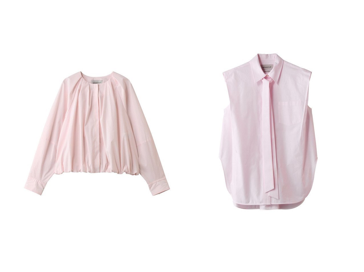 【構築的なブラウスと軽やかなジャケットで整える洗練された装い】DEPAREILLE(デパリエ)の通販 おすすめ人気トレンドファッション通販アイテム インテリア・キッズ・メンズ・レディースファッション・服の通販 founy(ファニー) 　ファッション　Fashion　レディースファッション　Fashion for Women　アウター　Coat / Outerwear Collection　レディースジャケット・軽アウター　Jackets　トップス・カットソー　Cut & Sew Tops　キャミソール&ノースリーブ　Camisoles & Sleeveless Tops　シャツ・ブラウス・オフィスカジュアル　Elegant Blouses & Button-Ups　ジャケット　Jacket, Outerwear　スリーブ　Sleeve, Long Sleeve / Short Sleeve　タイプライター　Typewriter Fabric, Crisp Cotton　ロング　Long, Long-Length　夏　Summer　新作・新入荷　New Arrivals / New In　春　Spring　S/S・春夏　SS, Spring/Summer, Warm Season　カッティング　Cutting Detail　クラシック　Classic, Timeless Style　サマー　Summer, Summer Style　ノースリーブ　Sleeveless, No-Sleeve　モダン　Modern, Contemporary　ホワイト系　White　ブルー系　Blue　レッド系　Red　|ID:crp329100000227503