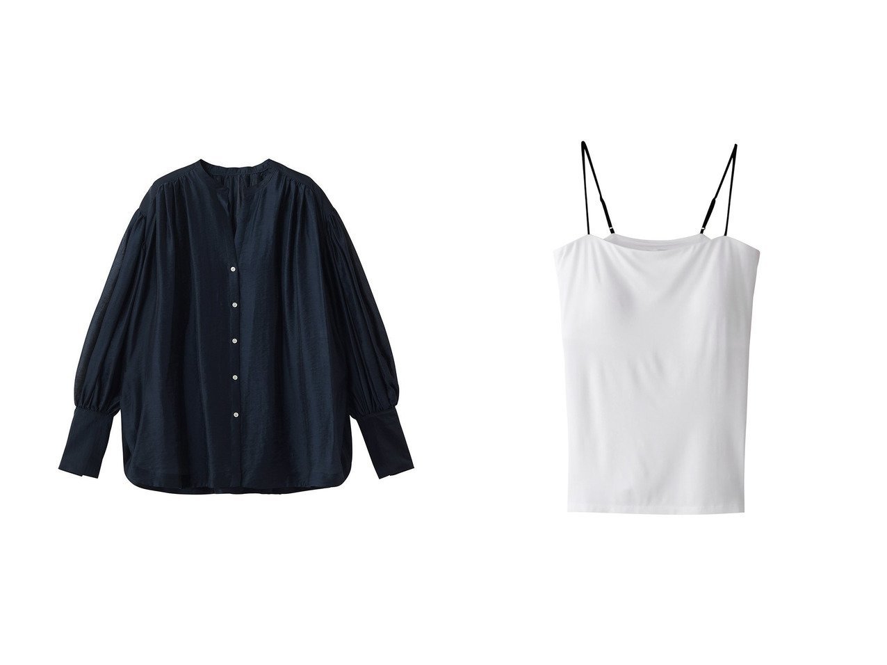 【シアーブラウスとベアトップで楽しむ軽やかで洗練されたスタイル】Chaos(カオス)の通販 おすすめ人気トレンドファッション通販アイテム インテリア・キッズ・メンズ・レディースファッション・服の通販 founy(ファニー) 　ファッション　Fashion　レディースファッション　Fashion for Women　トップス・カットソー　Cut & Sew Tops　シャツ・ブラウス・オフィスカジュアル　Elegant Blouses & Button-Ups　キャミソール&ノースリーブ　Camisoles & Sleeveless Tops　ロングTシャツ・Tシャツ　Longline T-Shirts & Tees　カットソー・ベーシックTシャツ　Cut-and-Sewn Tops / Stretch Tees & Basics　カフス　Cuff Design　ギャザー　Gathered, Ruffled　シアー　Sheer, See-Through　スリーブ　Sleeve, Long Sleeve / Short Sleeve　フォルム　Silhouette, Form　ロング　Long, Long-Length　夏　Summer　新作・新入荷　New Arrivals / New In　キャミソール　Camisole, Spaghetti Strap Top　タンク　Tank Top, Sleeveless Top　デコルテ　Décolleté, Neckline　ラップ　Wrap, Wrap Design　エレガント 上品　Elegant　春　Spring　S/S・春夏　SS, Spring/Summer, Warm Season　ブルー系　Blue　ホワイト系　White　ブラック系　Black　|ID:crp329100000227507