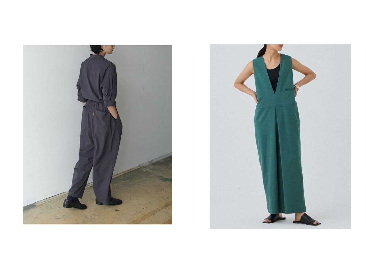 【機能性と軽やかさを備えたオールインワンとサロペットで楽しむ夏の装い】lelill(レリル)の通販 おすすめ人気トレンドファッション通販アイテム インテリア・キッズ・メンズ・レディースファッション・服の通販 founy(ファニー) 　ファッション　Fashion　レディースファッション　Fashion for Women　パンツ　Pants & Trousers　タフタ　Taffeta, Structured Fabric　フロント　Front, Front Design　夏　Summer　新作・新入荷　New Arrivals / New In　コラボ　Collaboration, Collab　サロペット　Overalls, Salopette　ストレッチ　Stretch, Stretchy Fabric　リネン　Linen, Linen Fabric　リラックス　Relax, Relaxed Fit　ワイド　Wide, Wide Fit　人気　Popular, Best Seller　春　Spring　ブラウン系　Brown　グレー系　Gray　グリーン系　Green　|ID:crp329100000227509
