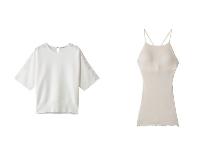 【レースプルオーバーとウールキャミソールで整える上質で快適なスタイル】DESIGN WORKS(デザイン ワークス)の通販 おすすめ人気トレンドファッション通販アイテム 人気、トレンドファッション・服の通販 founy(ファニー) ファッション Fashion レディースファッション Fashion for Women トップス・カットソー Cut & Sew Tops ニット Knit Tops & Sweaters カジュアルプルオーバー・ニットトップス Pullovers & Knit Tops / Casual Pullovers キャミソール&ノースリーブ Camisoles & Sleeveless Tops シャツ・ブラウス・オフィスカジュアル Elegant Blouses & Button-Ups ロングTシャツ・Tシャツ Longline T-Shirts & Tees カットソー・ベーシックTシャツ Cut-and-Sewn Tops / Stretch Tees & Basics なめらか Smooth, Silky Texture セットアップ Set-Up, Coordinated Outfit センター Center, Center Line フレア Flare, Flared ボトム Bottoms, Lower Wear ヨーク Yoke, Yoke Design レース Lace, Lace Fabric 夏 Summer 新作・新入荷 New Arrivals / New In キャミソール Camisole, Spaghetti Strap Top シンプル Simple, Minimal ストレート Straight, Straight Cut タンク Tank Top, Sleeveless Top パターン Pattern, Design Print フロント Front, Front Design ラウンド Round, Round Neck 冬 Winter / This Winter |ID:crp329100000227534