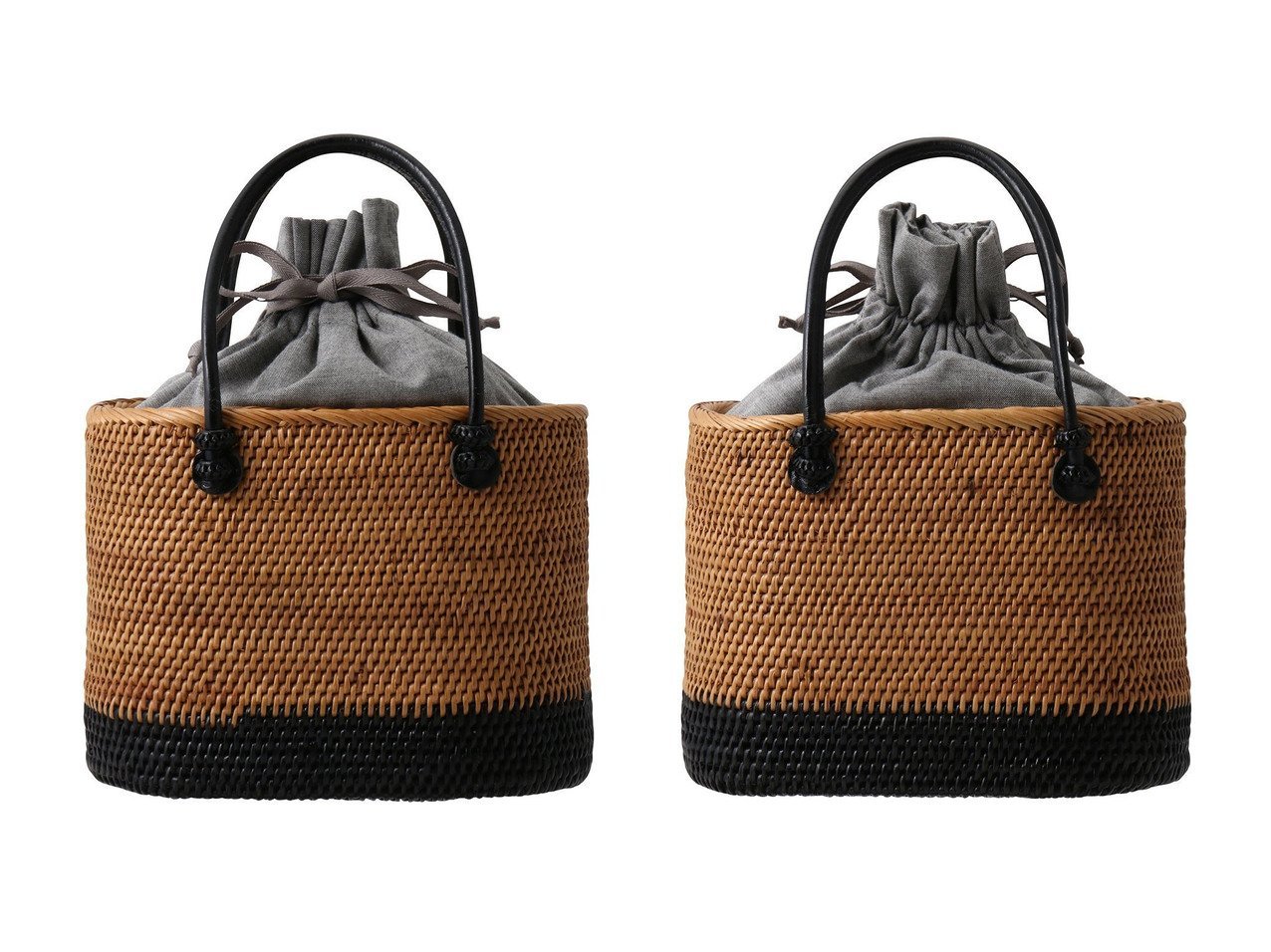 【天然素材の風合いを楽しむコンパクトアタバッグで叶える夏のお出かけスタイル】MY WEAKNESS(マイ ウィークネス)の通販 おすすめ人気トレンドファッション通販アイテム インテリア・キッズ・メンズ・レディースファッション・服の通販 founy(ファニー) 　ファッション　Fashion　レディースファッション　Fashion for Women　バッグ　Bags　インナー　Innerwear　コンパクト　Compact, Small Size　夏　Summer　巾着　Drawstring Bag, Kinchaku　財布　Wallet, Purse　ブラック系　Black　|ID:crp329100000227544