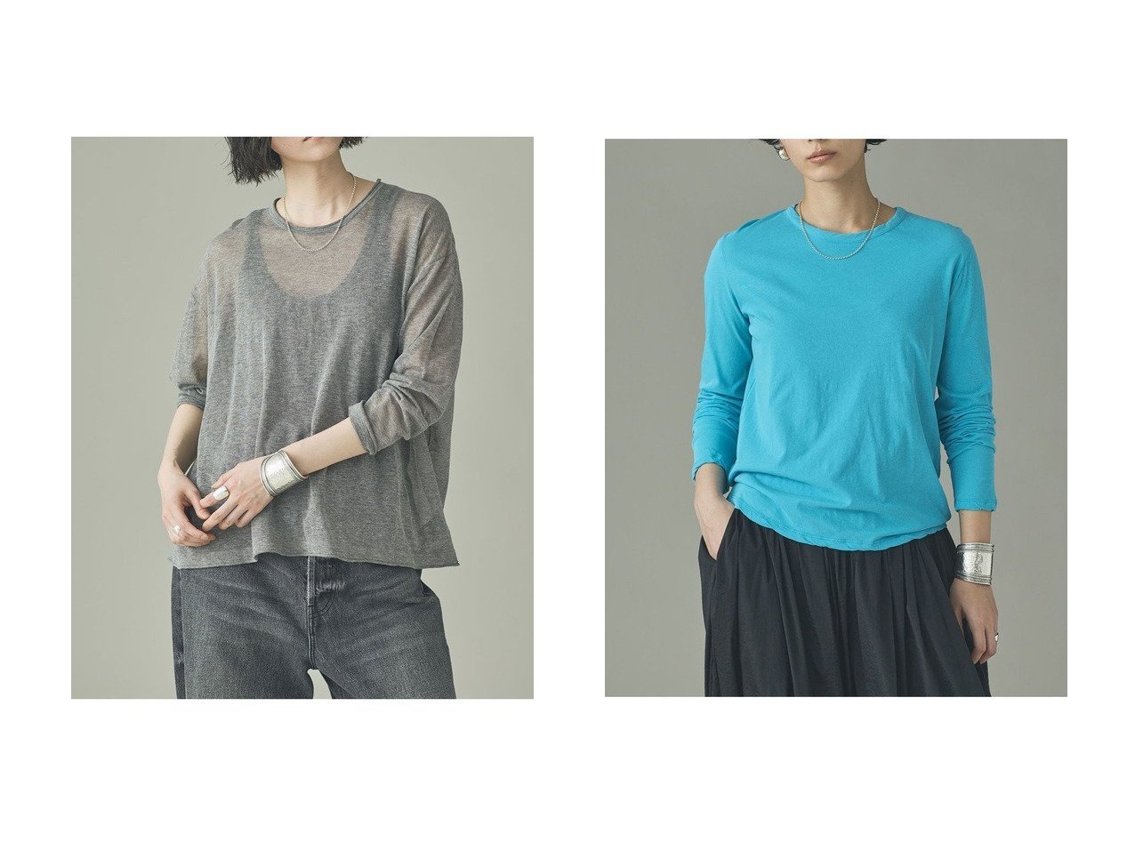 【シアーニットと天竺トップスで楽しむ軽やかで上品なレイヤードスタイル】Curensology(カレンソロジー)の通販 おすすめ人気トレンドファッション通販アイテム インテリア・キッズ・メンズ・レディースファッション・服の通販 founy(ファニー) 　ファッション　Fashion　レディースファッション　Fashion for Women　トップス・カットソー　Cut & Sew Tops　ニット　Knit Tops & Sweaters　カジュアルプルオーバー・ニットトップス　Pullovers & Knit Tops / Casual Pullovers　シャツ・ブラウス・オフィスカジュアル　Elegant Blouses & Button-Ups　ロングTシャツ・Tシャツ　Longline T-Shirts & Tees　カットソー・ベーシックTシャツ　Cut-and-Sewn Tops / Stretch Tees & Basics　おすすめ　Recommended / Our Picks　インナー　Innerwear　キャミソール　Camisole, Spaghetti Strap Top　シアー　Sheer, See-Through　シンプル　Simple, Minimal　タンク　Tank Top, Sleeveless Top　デニム　Denim, Jeans Material　ボトム　Bottoms, Lower Wear　エレガント 上品　Elegant　夏　Summer　新作・新入荷　New Arrivals / New In　カリフォルニア　California, Cali Style　スウェット / スエット　Sweatshirt, Sweatwear　スリーブ　Sleeve, Long Sleeve / Short Sleeve　定番　Standard, Basic Item　ベスト　Vest, Waistcoat　ロング　Long, Long-Length　ブラック系　Black　グレー系　Gray　ベージュ系　Beige　イエロー系　Yellow　ブルー系　Blue　|ID:crp329100000227545