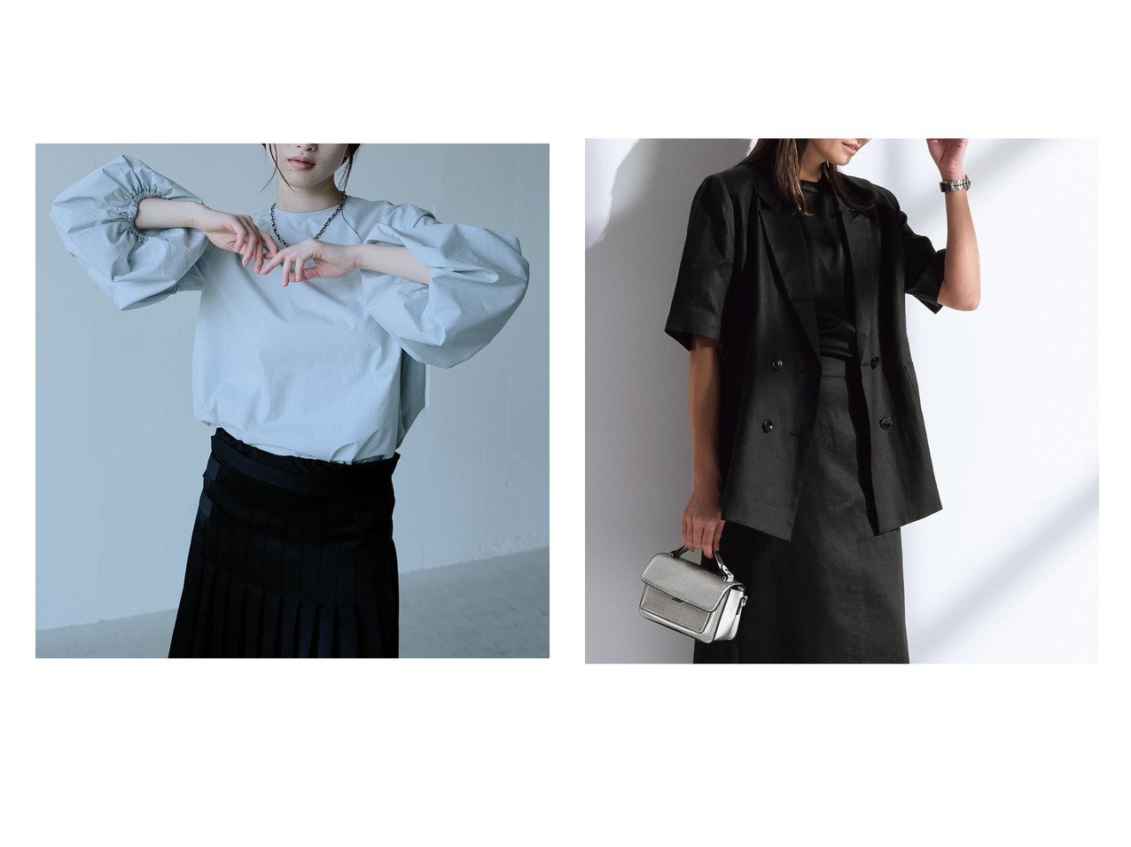 【40代、50代に似合う上質リネンジャケットとパフ袖ブラウスで整える品のある装い】DoCLASSE(ドゥクラッセ)の通販 おすすめ人気トレンドファッション通販アイテム インテリア・キッズ・メンズ・レディースファッション・服の通販 founy(ファニー) 　ファッション　Fashion　レディースファッション　Fashion for Women　トップス・カットソー　Cut & Sew Tops　シャツ・ブラウス・オフィスカジュアル　Elegant Blouses & Button-Ups　アウター　Coat / Outerwear Collection　レディースジャケット・軽アウター　Jackets　新作・新入荷　New Arrivals / New In　シンプル　Simple, Minimal　スリーブ　Sleeve, Long Sleeve / Short Sleeve　タイプライター　Typewriter Fabric, Crisp Cotton　エレガント 上品　Elegant　おすすめ　Recommended / Our Picks　オケージョン　Occasion Wear　ジャケット　Jacket, Outerwear　セットアップ　Set-Up, Coordinated Outfit　ダブル　Double, Double-Breasted　ハーフ　Half, Half-Length　フランス　France, French　フレンチ　French, French Style　プレミアム　Premium, High-End　リネン　Linen, Linen Fabric　ビジネス 仕事 通勤　Business / Work / Commuting　半袖　Short Sleeve, Half Sleeve　夏　Summer　春　Spring　S/S・春夏　SS, Spring/Summer, Warm Season　ホワイト系　White　グレー系　Gray　ブラック系　Black　|ID:crp329100000227550