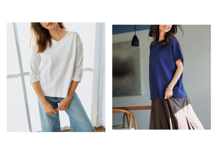 【40代、50代に似合う上質Tシャツで整える快適で洗練された日常スタイル】DoCLASSE(ドゥクラッセ)の通販 おすすめ人気トレンドファッション通販アイテム 人気、トレンドファッション・服の通販 founy(ファニー) ファッション Fashion レディースファッション Fashion for Women トップス・カットソー Cut & Sew Tops シャツ・ブラウス・オフィスカジュアル Elegant Blouses & Button-Ups ロングTシャツ・Tシャツ Longline T-Shirts & Tees カットソー・ベーシックTシャツ Cut-and-Sewn Tops / Stretch Tees & Basics Vネックトップス V-Neck Tops / V-Cut Neckline Shirts カットソー Cut and Sewn Top クール Cool, Chic ショルダー Shoulder, Shoulder Strap ジャケット Jacket, Outerwear ダブル Double, Double-Breasted 定番 Standard, Basic Item なめらか Smooth, Silky Texture 人気 Popular, Best Seller フロント Front, Front Design ベーシック Basic, Essential ラベンダー Lavender リラックス Relax, Relaxed Fit 新作・新入荷 New Arrivals / New In エレガント 上品 Elegant ビジネス 仕事 通勤 Business / Work / Commuting スリーブ Sleeve, Long Sleeve / Short Sleeve チュニック Tunic, Long Top フレンチ French, French Style 夏 Summer 春 Spring S/S・春夏 SS, Spring/Summer, Warm Season |ID:crp329100000227551