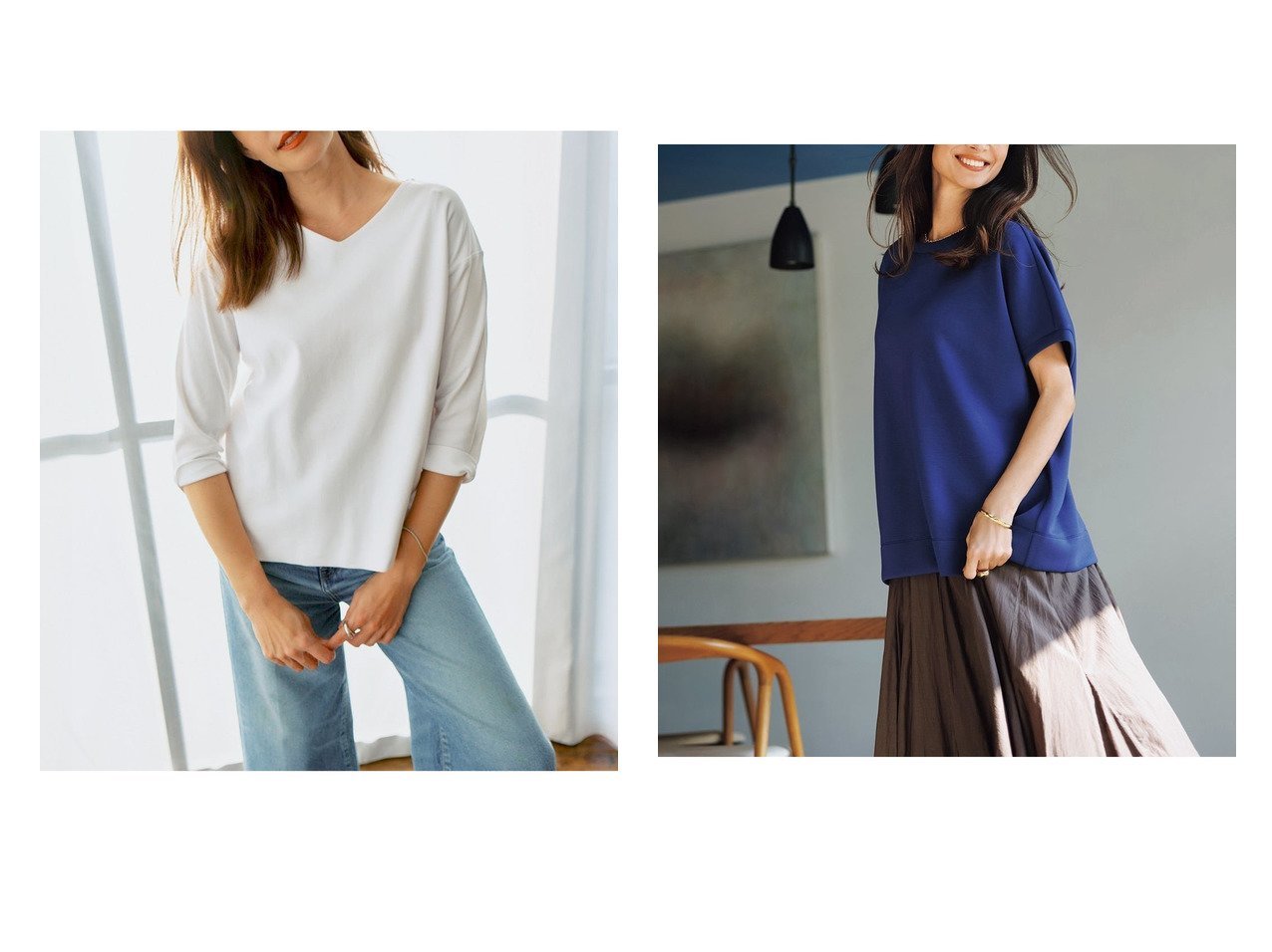 【40代、50代に似合う上質Tシャツで整える快適で洗練された日常スタイル】DoCLASSE(ドゥクラッセ)の通販 おすすめ人気トレンドファッション通販アイテム インテリア・キッズ・メンズ・レディースファッション・服の通販 founy(ファニー) 　ファッション　Fashion　レディースファッション　Fashion for Women　トップス・カットソー　Cut & Sew Tops　シャツ・ブラウス・オフィスカジュアル　Elegant Blouses & Button-Ups　ロングTシャツ・Tシャツ　Longline T-Shirts & Tees　カットソー・ベーシックTシャツ　Cut-and-Sewn Tops / Stretch Tees & Basics　Vネックトップス　V-Neck Tops / V-Cut Neckline Shirts　カットソー　Cut and Sewn Top　クール　Cool, Chic　ショルダー　Shoulder, Shoulder Strap　ジャケット　Jacket, Outerwear　ダブル　Double, Double-Breasted　定番　Standard, Basic Item　なめらか　Smooth, Silky Texture　人気　Popular, Best Seller　フロント　Front, Front Design　ベーシック　Basic, Essential　ラベンダー　Lavender　リラックス　Relax, Relaxed Fit　新作・新入荷　New Arrivals / New In　エレガント 上品　Elegant　ビジネス 仕事 通勤　Business / Work / Commuting　スリーブ　Sleeve, Long Sleeve / Short Sleeve　チュニック　Tunic, Long Top　フレンチ　French, French Style　夏　Summer　春　Spring　S/S・春夏　SS, Spring/Summer, Warm Season　ホワイト系　White　グレー系　Gray　ブラック系　Black　レッド系　Red　ブルー系　Blue　ブラウン系　Brown　グリーン系　Green　イエロー系　Yellow　|ID:crp329100000227551