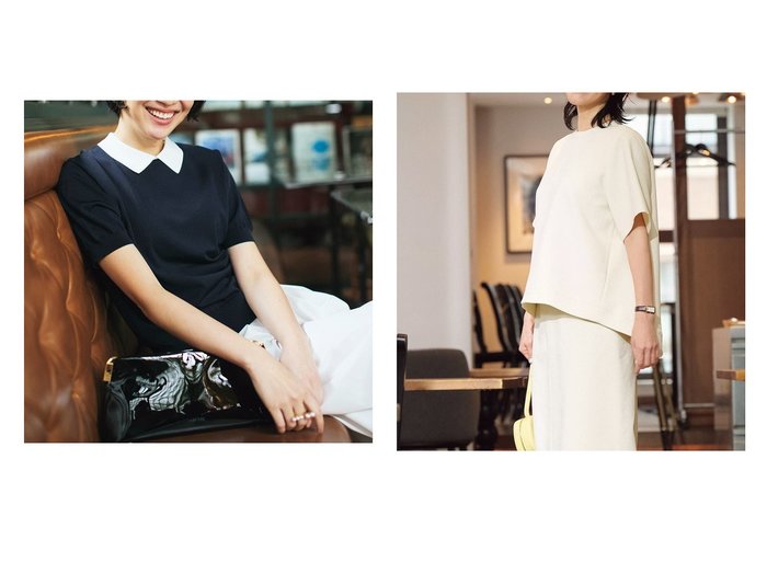 【40代、50代に似合うリネンライクブラウスとポロ衿ニットで整える軽やかな上品スタイル】DoCLASSE(ドゥクラッセ)の通販 おすすめ人気トレンドファッション通販アイテム 人気、トレンドファッション・服の通販 founy(ファニー) ファッション Fashion レディースファッション Fashion for Women トップス・カットソー Cut & Sew Tops ニット Knit Tops & Sweaters カジュアルプルオーバー・ニットトップス Pullovers & Knit Tops / Casual Pullovers ワンピース Dresses 新作・新入荷 New Arrivals / New In なめらか Smooth, Silky Texture コンパクト Compact, Small Size セーター Sweater, Knitwear フェミニン Feminine, Girly ロング Long, Long-Length ワイド Wide, Wide Fit セットアップ Set-Up, Coordinated Outfit フォルム Silhouette, Form リネン Linen, Linen Fabric ビジネス 仕事 通勤 Business / Work / Commuting |ID:crp329100000227553