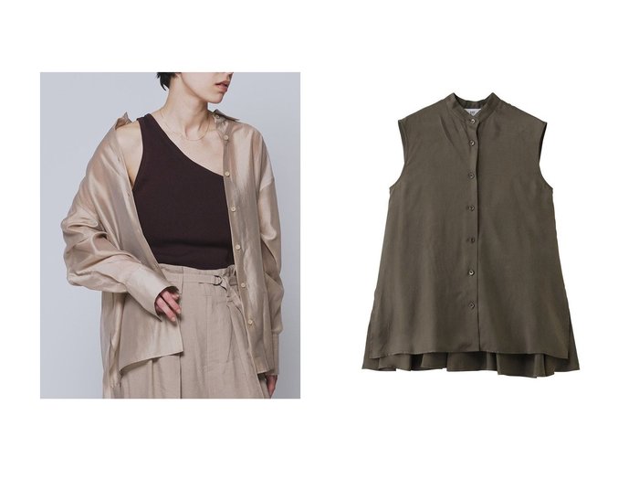 ワンショルダーニットとキュプラノースリーブシャツで叶える上品な軽やかスタイル【1er Arrondissement(プルミエ アロンディスモン)】の通販 おすすめ人気トレンドファッション通販アイテム 人気、トレンドファッション・服の通販 founy(ファニー) ファッション Fashion レディースファッション Fashion for Women トップス・カットソー Cut & Sew Tops ニット Knit Tops & Sweaters カジュアルプルオーバー・ニットトップス Pullovers & Knit Tops / Casual Pullovers キャミソール&ノースリーブ Camisoles & Sleeveless Tops シャツ・ブラウス・オフィスカジュアル Elegant Blouses & Button-Ups ラップ Wrap, Wrap Design ワンショル One Shoulder, Asymmetrical 新作・新入荷 New Arrivals / New In キュプラ Cupro, Eco Fabric ギャザー Gathered, Ruffled ノースリーブ Sleeveless, No-Sleeve フロント Front, Front Design 夏 Summer 定番 Standard, Basic Item 春 Spring S/S・春夏 SS, Spring/Summer, Warm Season |ID:crp329100000227568