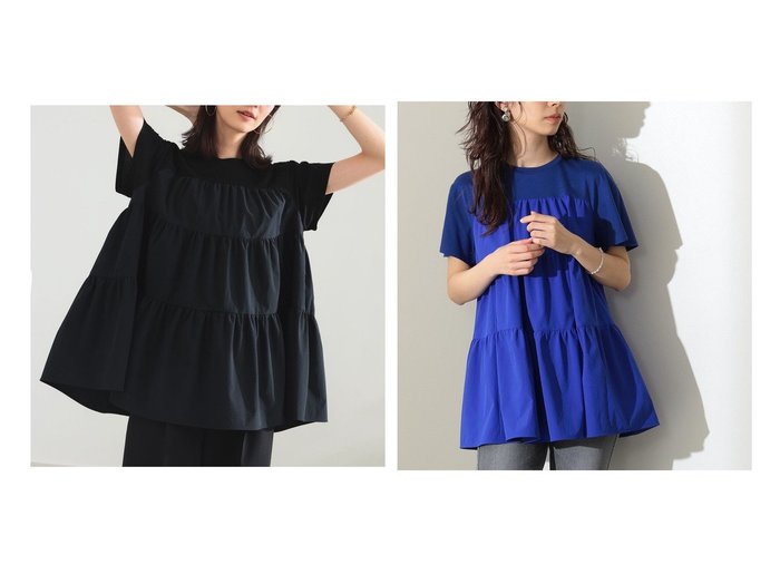 異素材ティアードデザインで軽やかに着こなすプルオーバー【Demi-Luxe BEAMS(デミルクス ビームス)】の通販 おすすめ人気トレンドファッション通販アイテム インテリア・キッズ・メンズ・レディースファッション・服の通販 founy(ファニー) https://founy.com/ ファッション Fashion レディースファッション Fashion for Women トップス・カットソー Cut & Sew Tops カジュアルプルオーバー・ニットトップス Pullovers & Knit Tops / Casual Pullovers おすすめ Recommended / Our Picks コンパクト Compact, Small Size コンビ Combo, Combination Style スラックス Slacks, Dress Pants タイトスカート Pencil Skirt, Tight Skirt ティアード Tiered, Tiered Style デニム Denim, Jeans Material ワイド Wide, Wide Fit 夏 Summer 春 Spring S/S・春夏 SS, Spring/Summer, Warm Season |ID:crp329100000227575