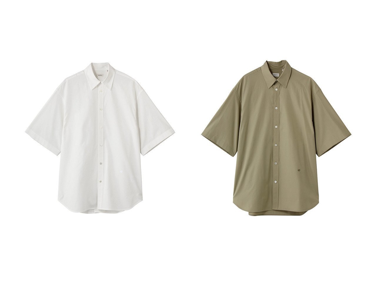 上質コットンのショートスリーブシャツで整えるクリーンなスタイル【BLAMINK(ブラミンク)】の通販 おすすめ人気トレンドファッション通販アイテム インテリア・キッズ・メンズ・レディースファッション・服の通販 founy(ファニー) 　ファッション　Fashion　レディースファッション　Fashion for Women　トップス・カットソー　Cut & Sew Tops　シャツ・ブラウス・オフィスカジュアル　Elegant Blouses & Button-Ups　シェイプ　Shape, Slim Fit　ショート　Short, Short Length　スリーブ　Sleeve, Long Sleeve / Short Sleeve　新作・新入荷　New Arrivals / New In　ホワイト系　White　ベージュ系　Beige　ブルー系　Blue　|ID:crp329100000227579