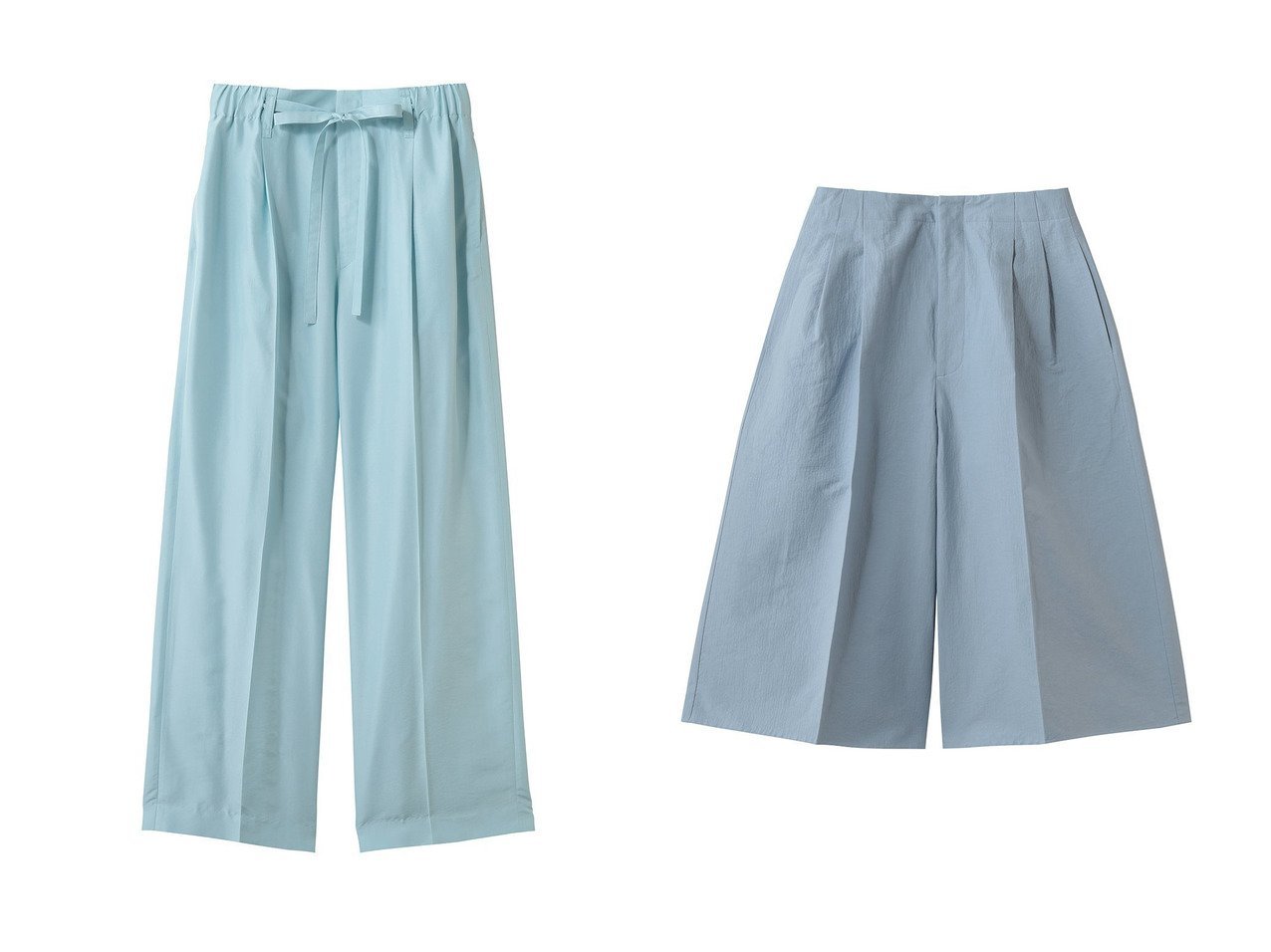 【BLAMINK/ブラミンク】のシルクドロストパンツ&コットンシルクバミューダパンツ おすすめ人気トレンドファッション通販アイテム インテリア・キッズ・メンズ・レディースファッション・服の通販 founy(ファニー) 　ファッション　Fashion　レディースファッション　Fashion for Women　パンツ　Pants & Trousers　ショートパンツ・ハーフパンツ　High-Waisted & Relaxed Shorts　シルク　Silk, 100% Silk　ラグジュアリー　Luxury, Elegant　新作・新入荷　New Arrivals / New In　ブルー系　Blue　|ID:crp329100000227581