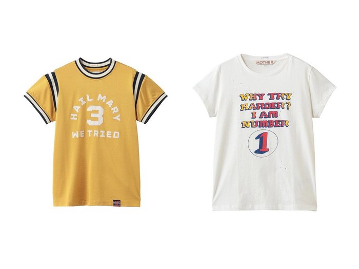 グラフィックとディテールが映えるTシャツで楽しむカジュアルスタイル【MOTHER(マザー)】の通販 おすすめ人気トレンドファッション通販アイテム インテリア・キッズ・メンズ・レディースファッション・服の通販 founy(ファニー) https://founy.com/ ファッション Fashion レディースファッション Fashion for Women トップス・カットソー Cut & Sew Tops シャツ・ブラウス・オフィスカジュアル Elegant Blouses & Button-Ups ロングTシャツ・Tシャツ Longline T-Shirts & Tees カットソー・ベーシックTシャツ Cut-and-Sewn Tops / Stretch Tees & Basics ショート Short, Short Length ストライプ Stripe, Striped Pattern スポーティ Sporty, Casual Athletic スリーブ Sleeve, Long Sleeve / Short Sleeve デニム Denim, Jeans Material フロント Front, Front Design ミックス Mix, Mixed Style 新作・新入荷 New Arrivals / New In |ID:crp329100000227599
