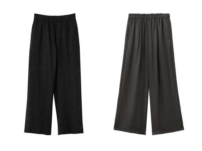 【heliopole/エリオポール】のCUPRO スリットイージーパンツ&【normment】コットンレースイージーパンツ おすすめ人気トレンドファッション通販アイテム 人気、トレンドファッション・服の通販 founy(ファニー) ファッション Fashion レディースファッション Fashion for Women パンツ Pants & Trousers シューズ Shoes, Footwear リラックス Relax, Relaxed Fit レース Lace, Lace Fabric 今季 This Season, Current Season 新作・新入荷 New Arrivals / New In |ID:crp329100000227602