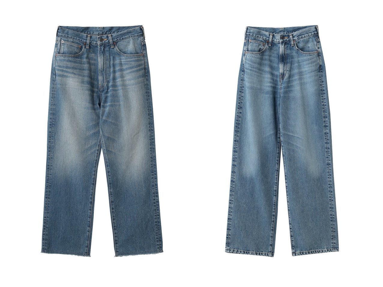 【Brooks Brothers/ブルックス ブラザーズ】のコットン クロップド デニムパンツ&コットン ワイドレッグ デニムパンツ おすすめ人気トレンドファッション通販アイテム インテリア・キッズ・メンズ・レディースファッション・服の通販 founy(ファニー) 　ファッション　Fashion　レディースファッション　Fashion for Women　パンツ　Pants & Trousers　デニムパンツ・ジーンズ・美脚デニム　Denim Jeans & Pants　おすすめ　Recommended / Our Picks　くるぶし　Ankle-Length　ウォッシュ　Washed Finish　クロップド　Cropped, Short Length　ジャケット　Jacket, Outerwear　ストレート　Straight, Straight Cut　デニム　Denim, Jeans Material　バランス　Balance, Style Balance　フリンジ　Fringe, Tassel　ミュール　Mule, Backless Shoes　ヴィンテージ　Vintage Style　新作・新入荷　New Arrivals / New In　ブルー系　Blue　|ID:crp329100000227607