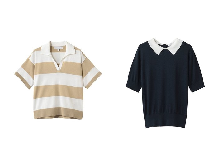 【Brooks Brothers/ブルックス ブラザーズ】のスーピマコットン ラグビーストライプ ショートスリーブ ポロセーター&キュプラ/コットン バイカラー ポロセーター おすすめ人気トレンドファッション通販アイテム インテリア・キッズ・メンズ・レディースファッション・服の通販 founy(ファニー) https://founy.com/ ファッション Fashion レディースファッション Fashion for Women トップス・カットソー Cut & Sew Tops ニット Knit Tops & Sweaters カジュアルプルオーバー・ニットトップス Pullovers & Knit Tops / Casual Pullovers なめらか Smooth, Silky Texture エレガント 上品 Elegant コンパクト Compact, Small Size ショート Short, Short Length ストライプ Stripe, Striped Pattern スポーティ Sporty, Casual Athletic スリーブ Sleeve, Long Sleeve / Short Sleeve セーター Sweater, Knitwear デニム Denim, Jeans Material トレンド Trend, Trending Now フェミニン Feminine, Girly 新作・新入荷 New Arrivals / New In |ID:crp329100000227609